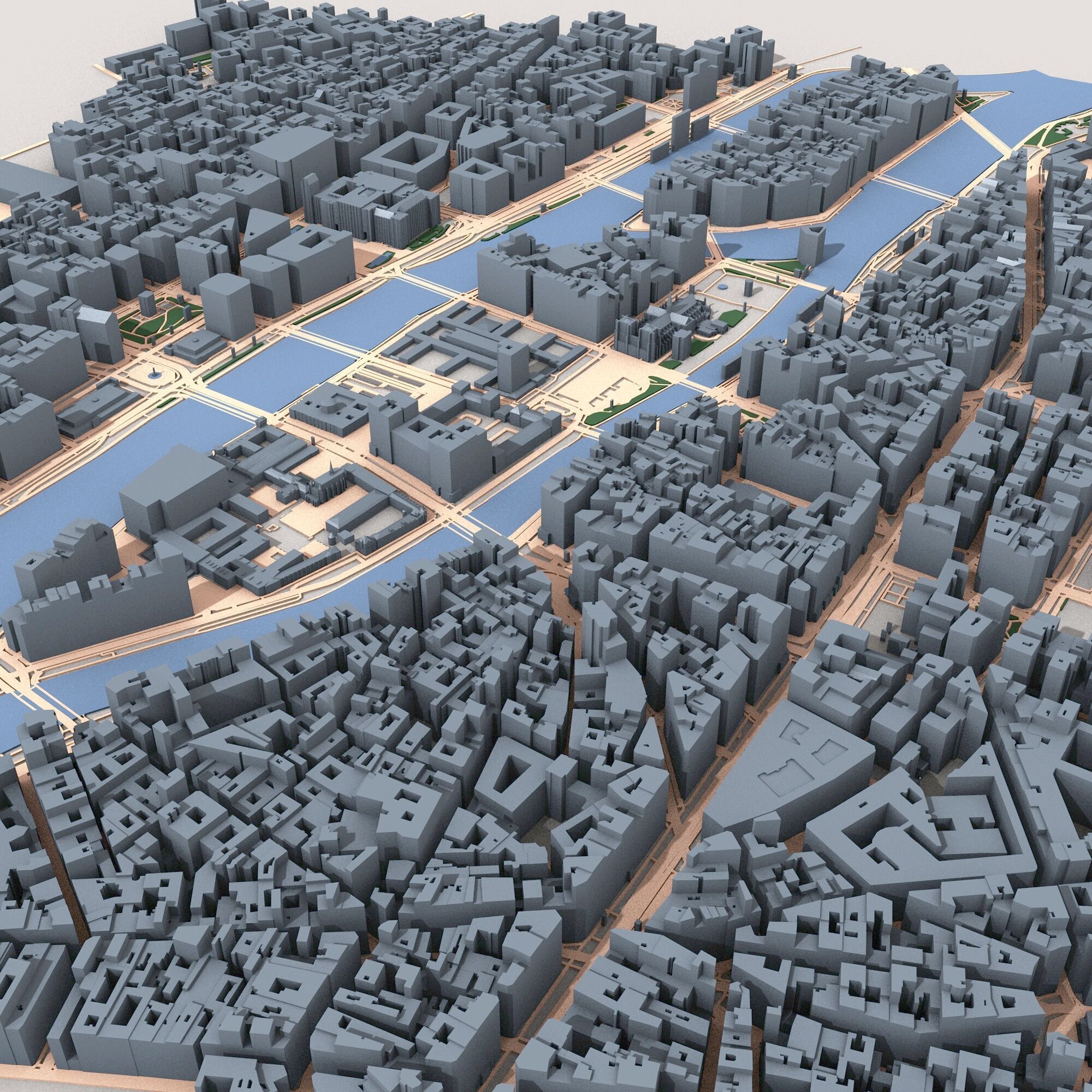 Paris City France 3D model_6