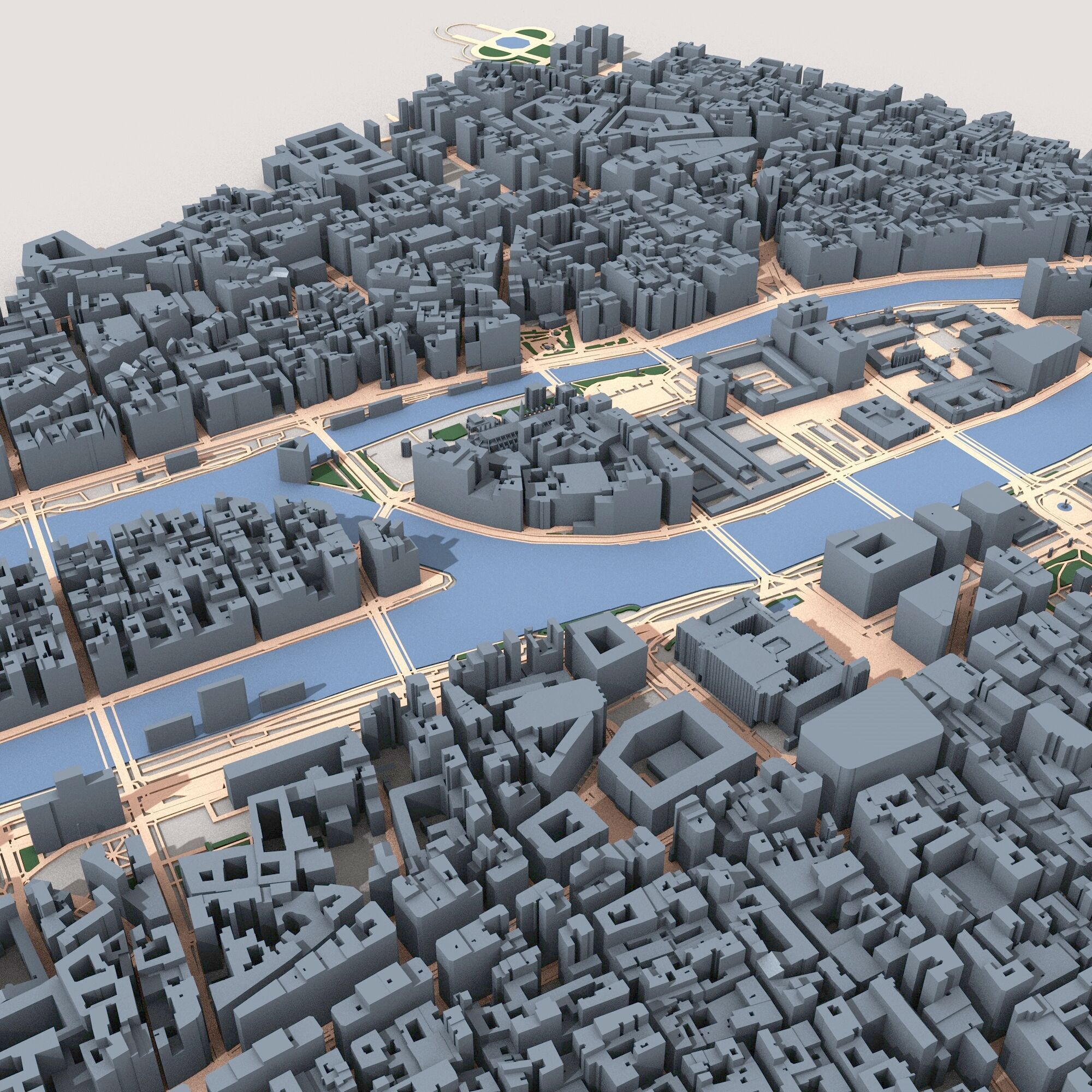 Paris City France 3D model_3