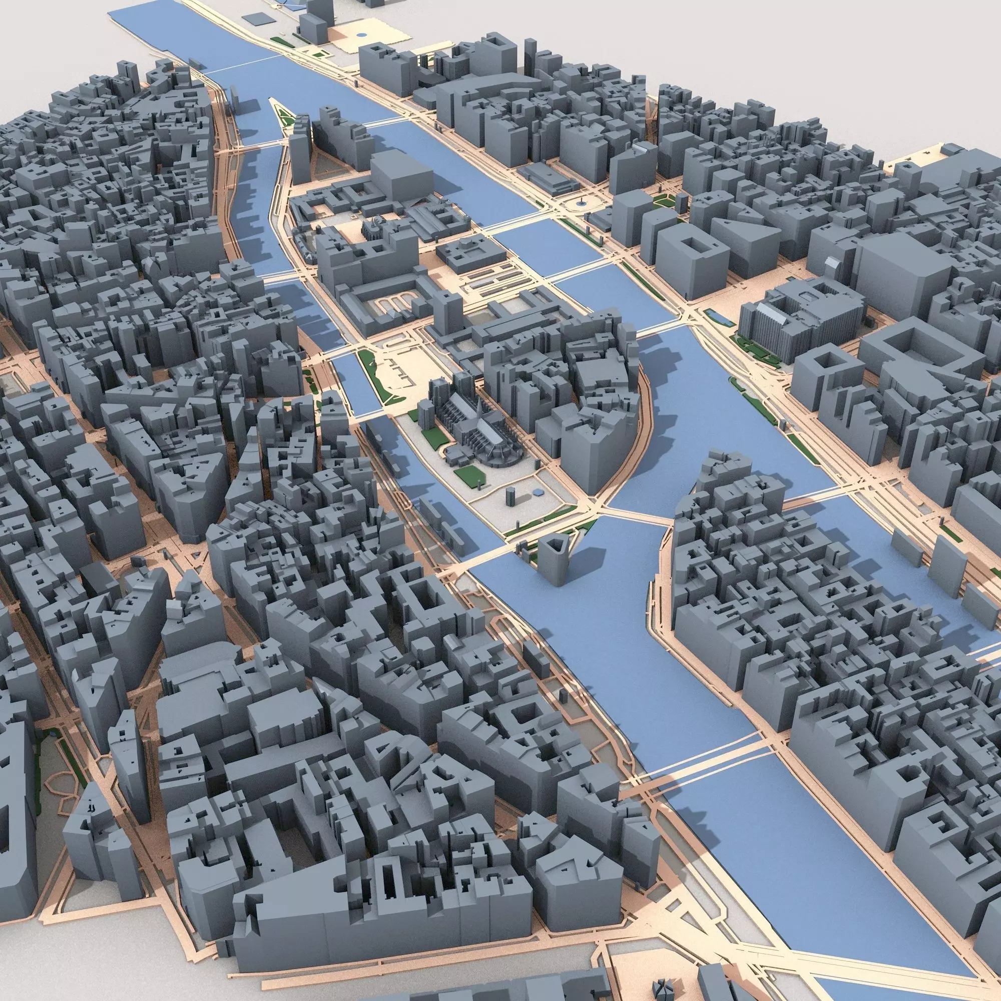 Paris City France 3D model_0