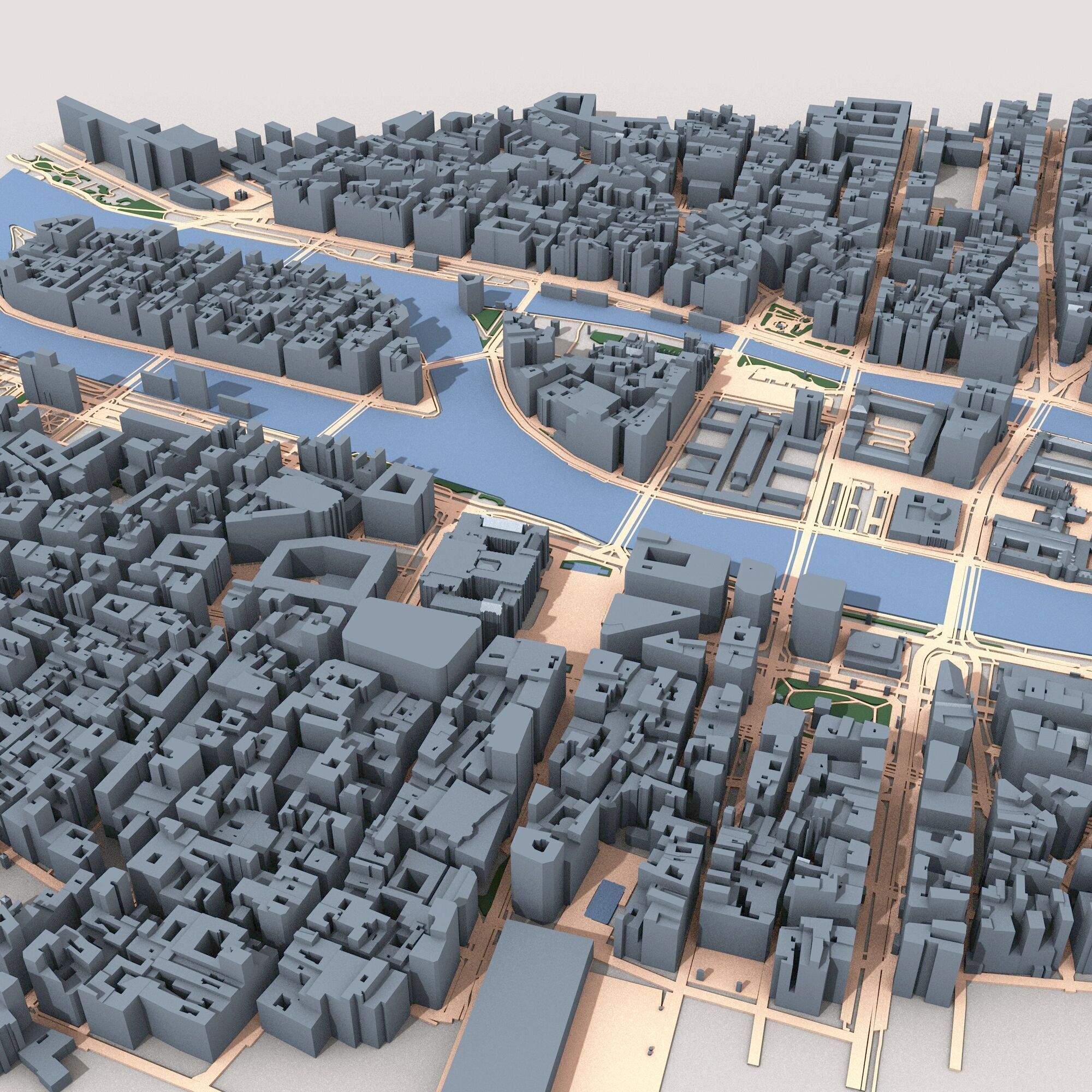 Paris City France 3D model_4
