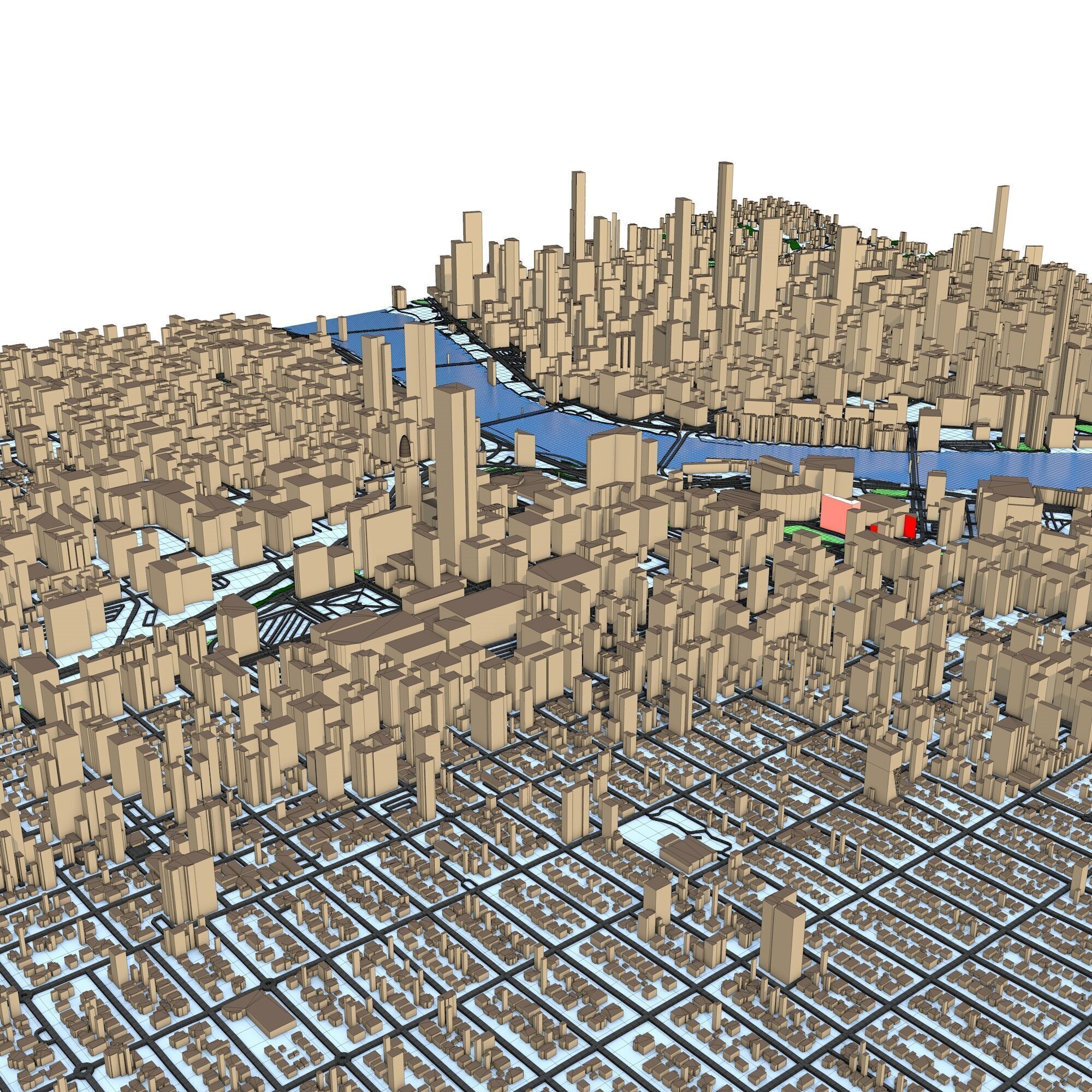 Portland Oregon City  3D model_8