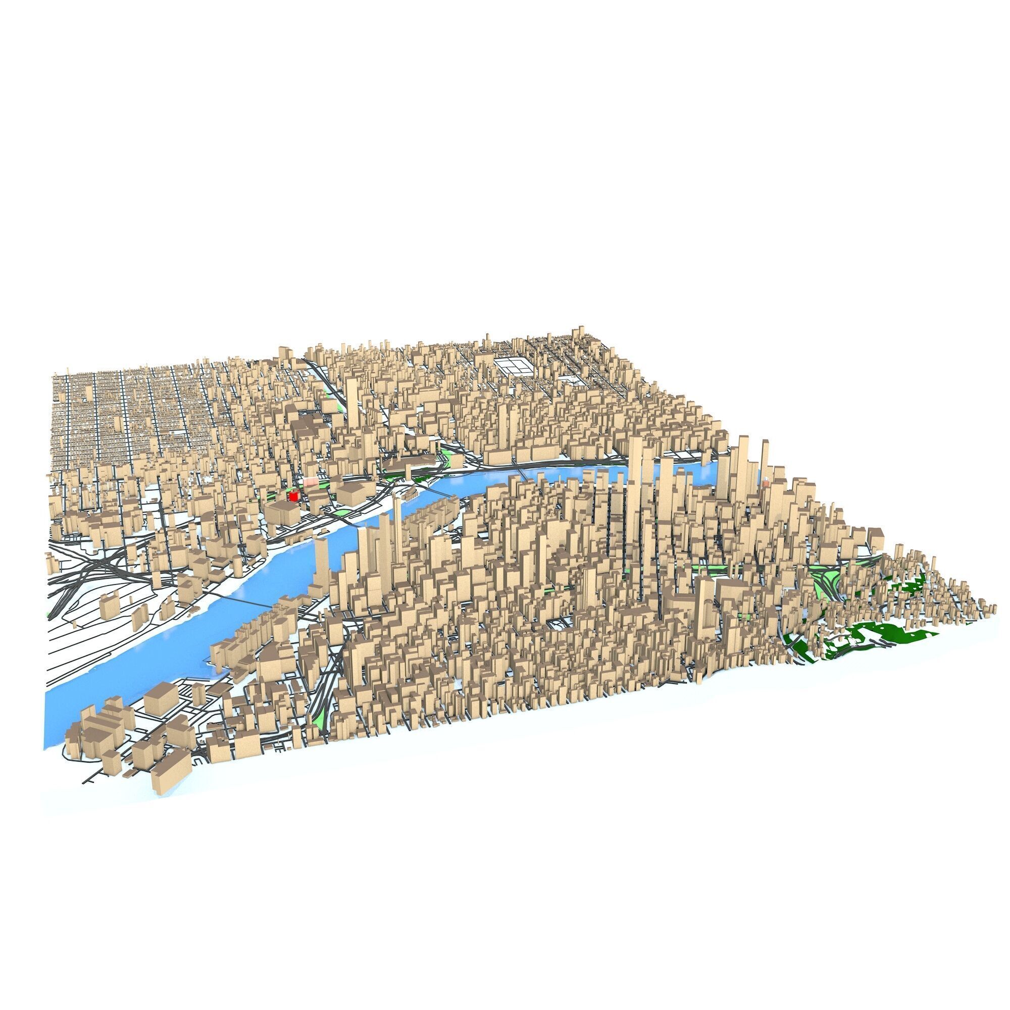 Portland Oregon City  3D model_5