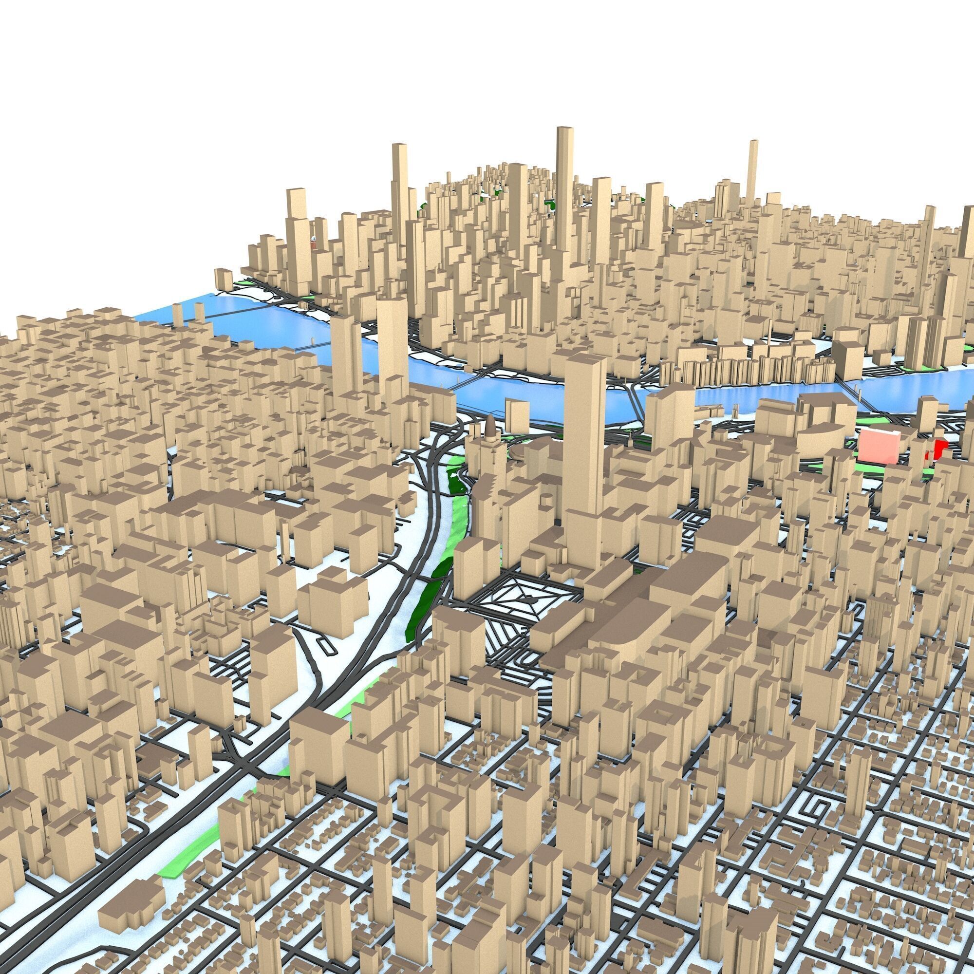 Portland Oregon City  3D model_2