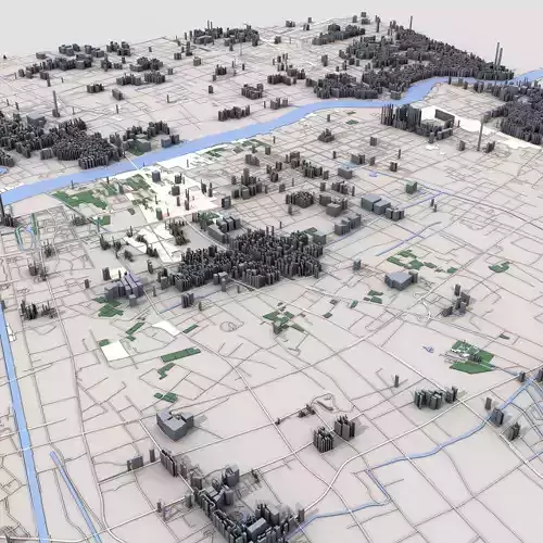 Shanghai City China  3D model