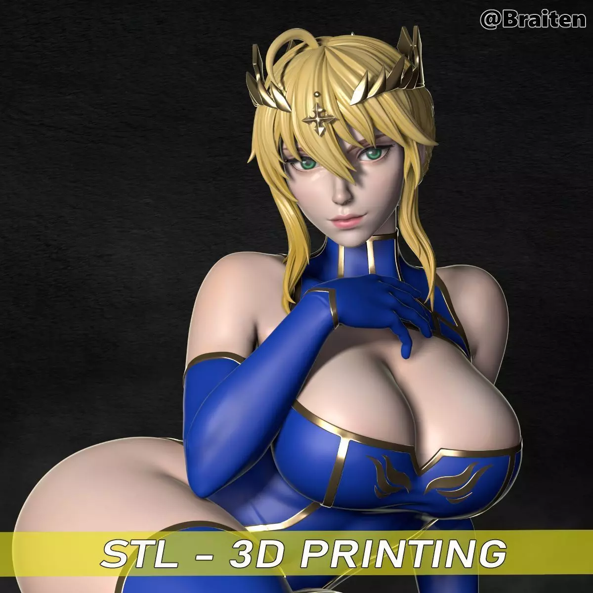 Artoria Lancer Fate Grand Order 3D print model_0
