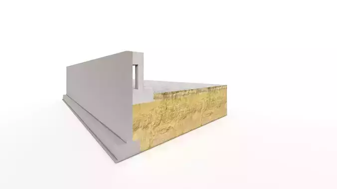Wall Cross Section Insulation-Park wall detail-12 3D model