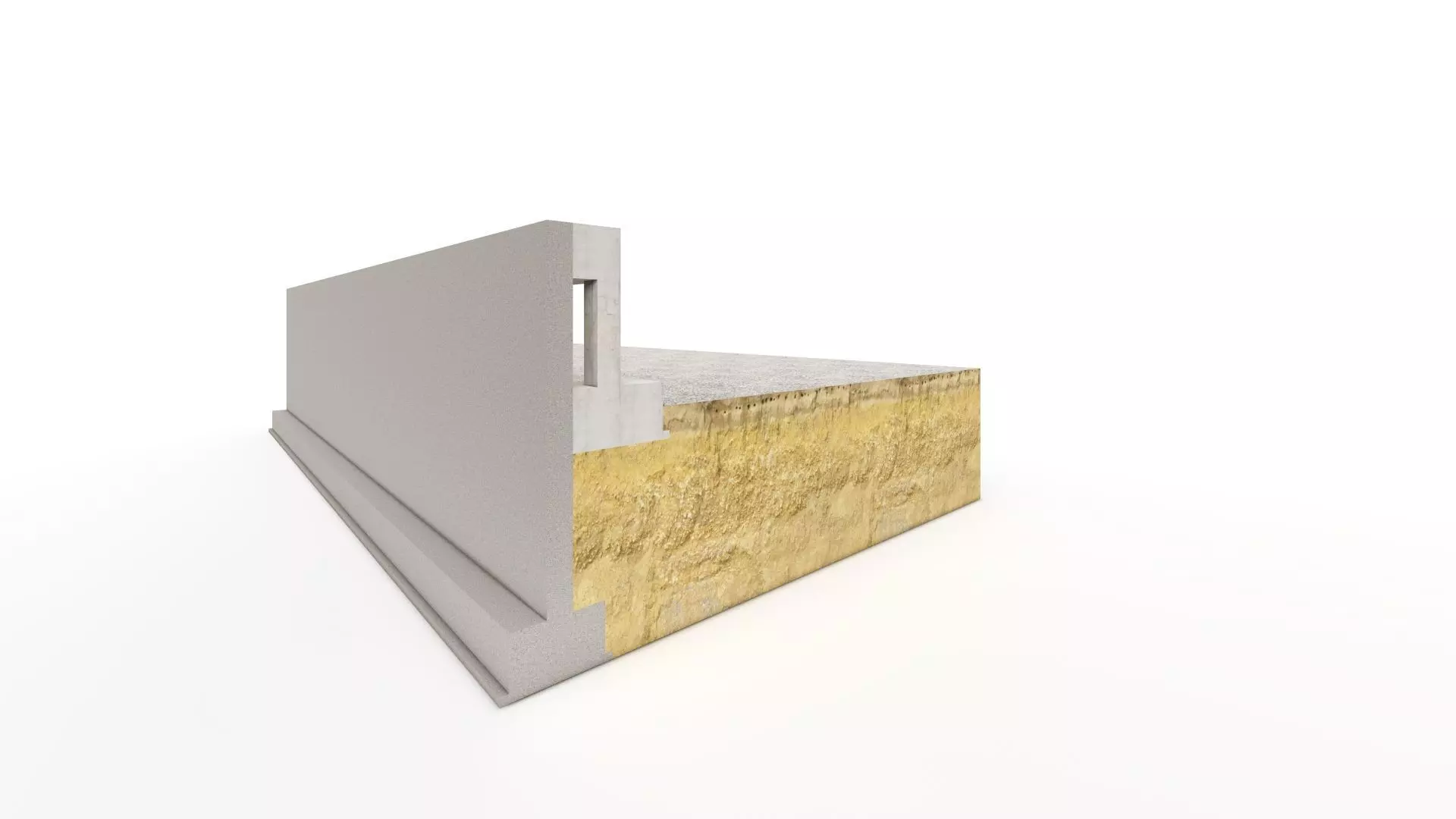 Wall Cross Section Insulation-Park wall detail-12 3D model