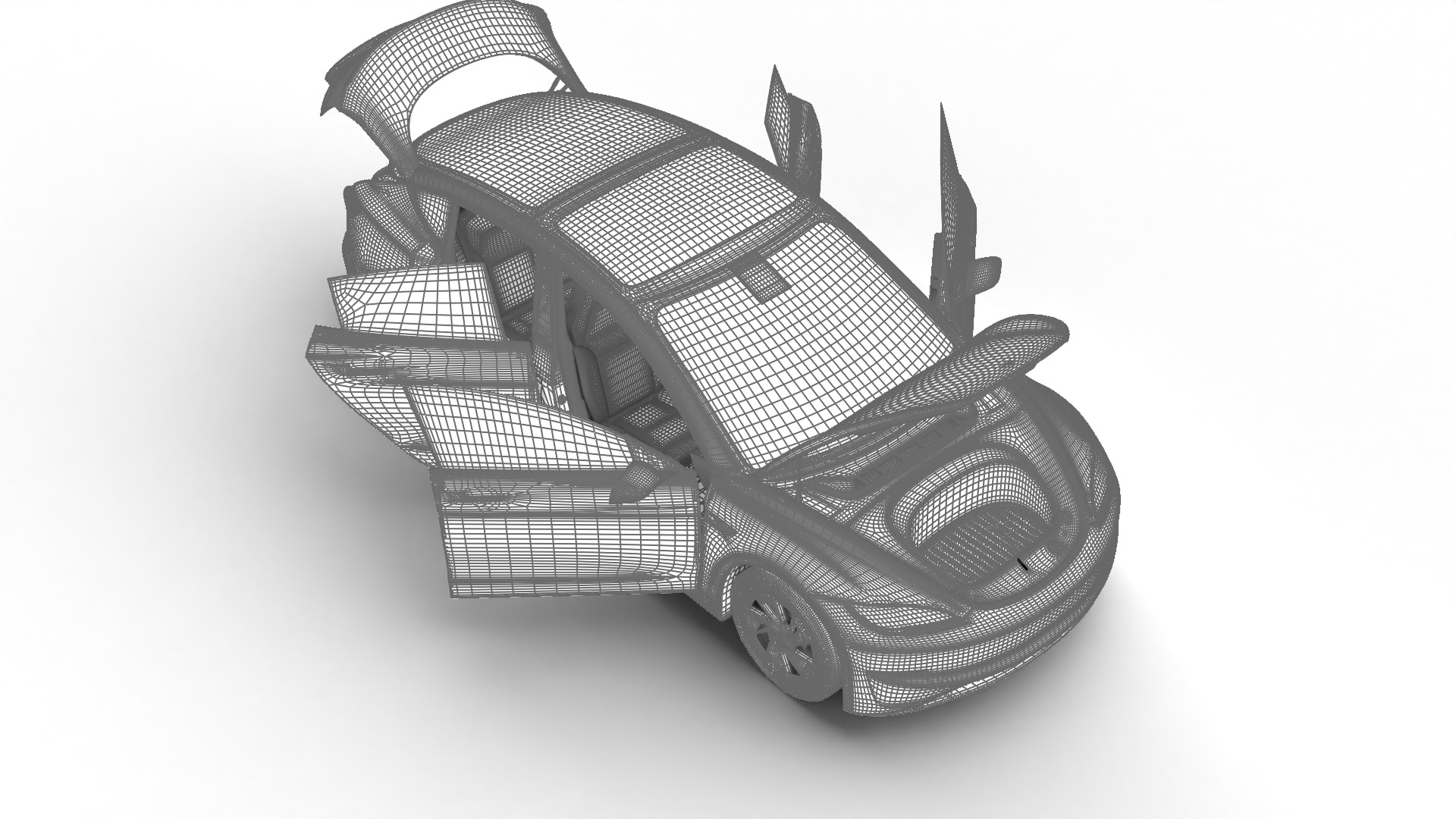 Tesla Model 3 Perfomance 2024 HQ 3d model 3D model_32