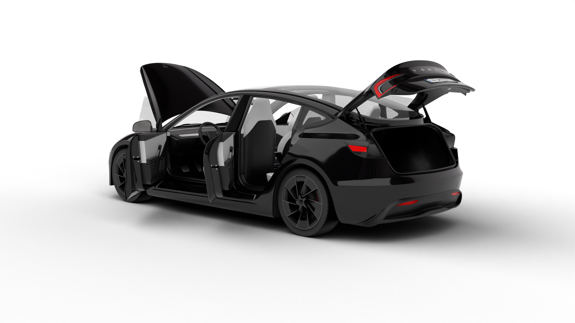 Tesla Model 3 Perfomance 2024 HQ 3d model 3D model_1