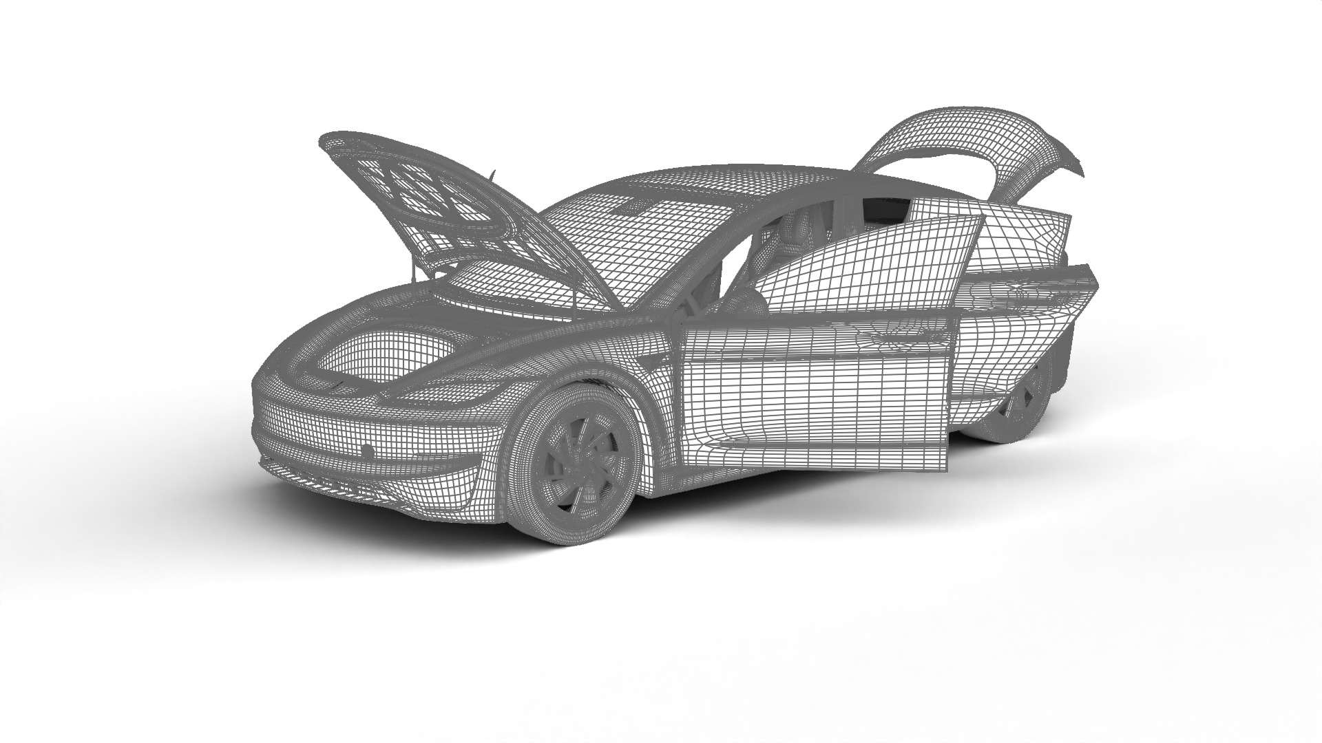 Tesla Model 3 Perfomance 2024 HQ 3d model 3D model_26