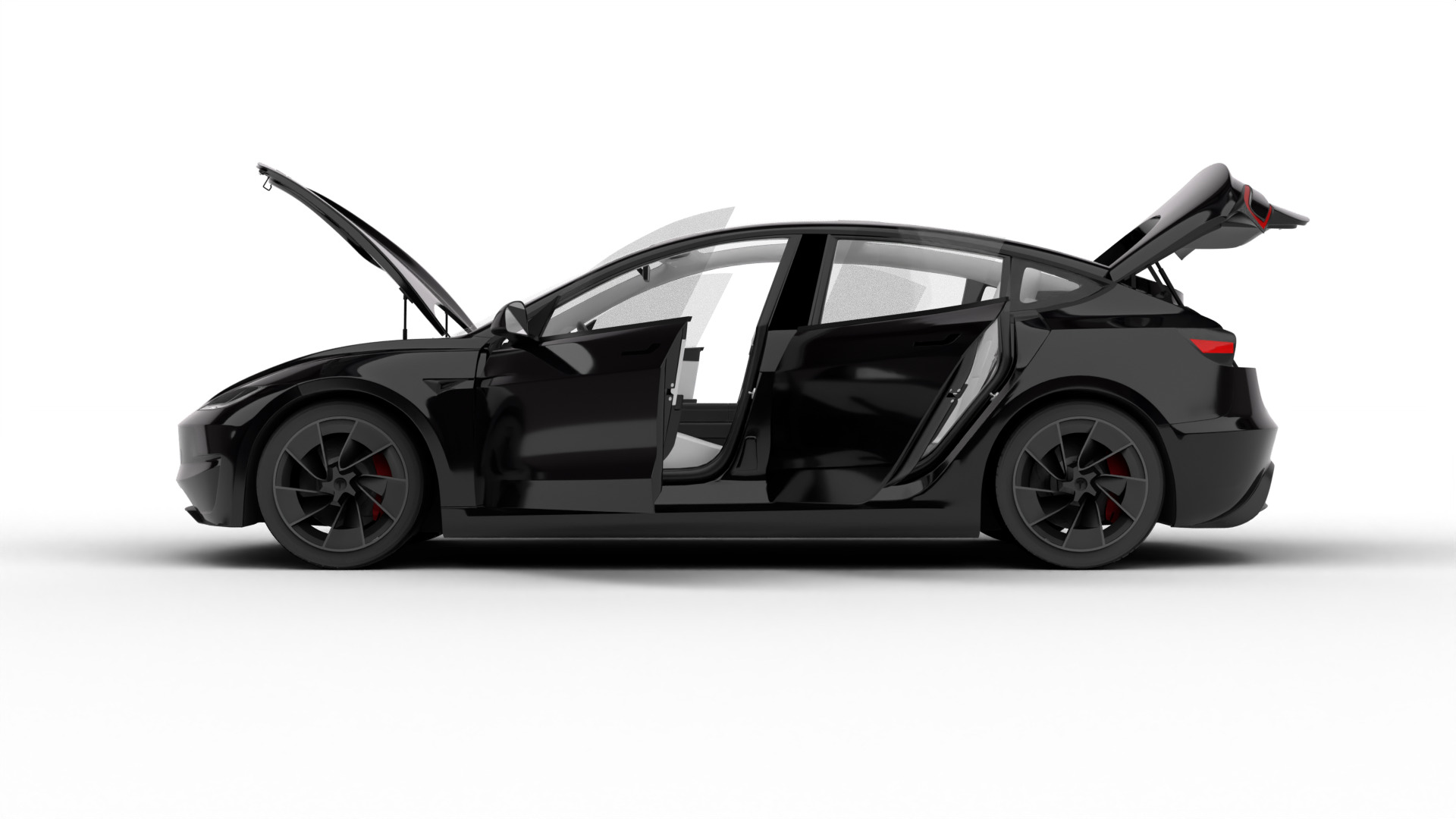 Tesla Model 3 Perfomance 2024 HQ 3d model 3D model_2