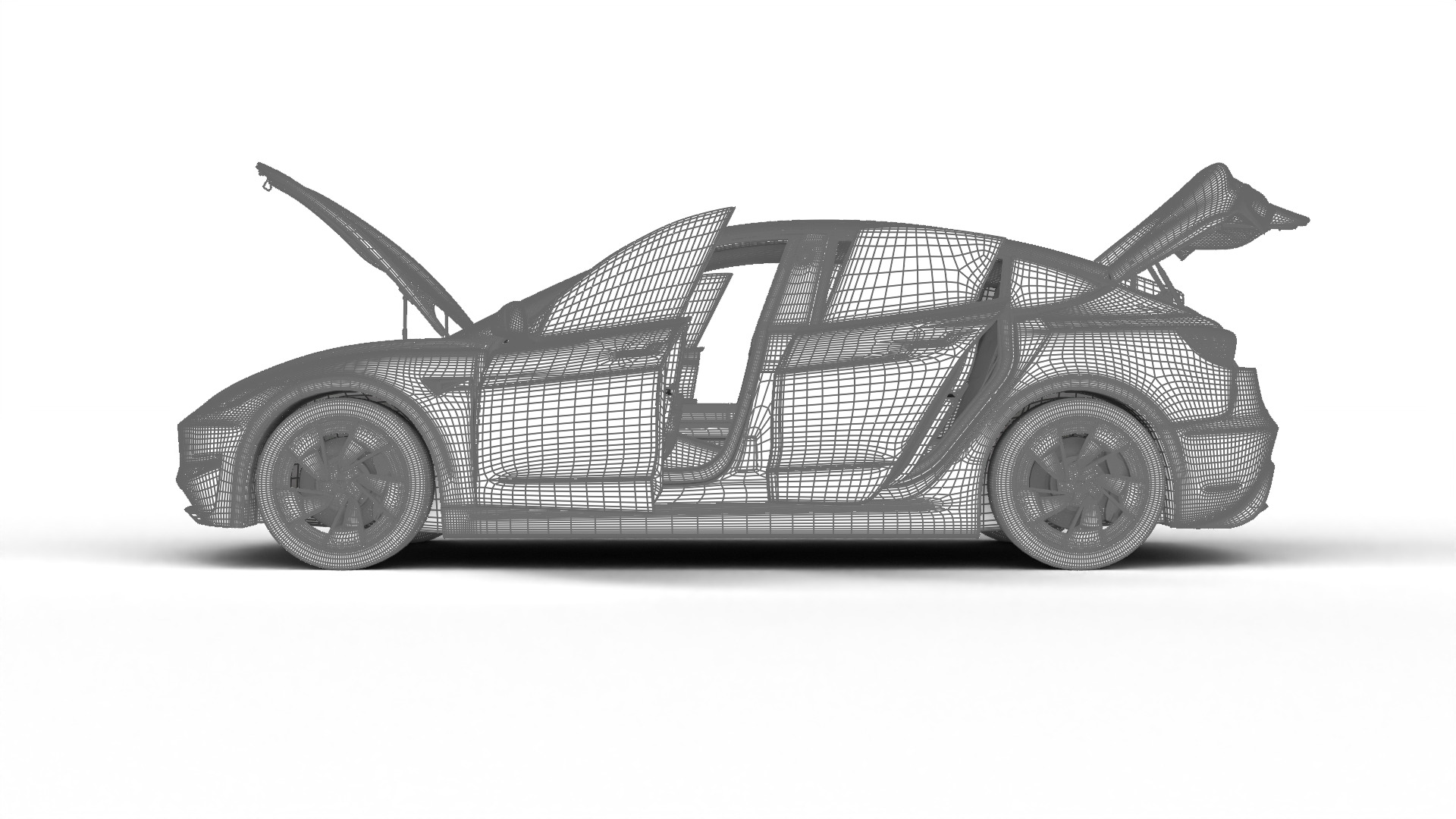 Tesla Model 3 Perfomance 2024 HQ 3d model 3D model_30