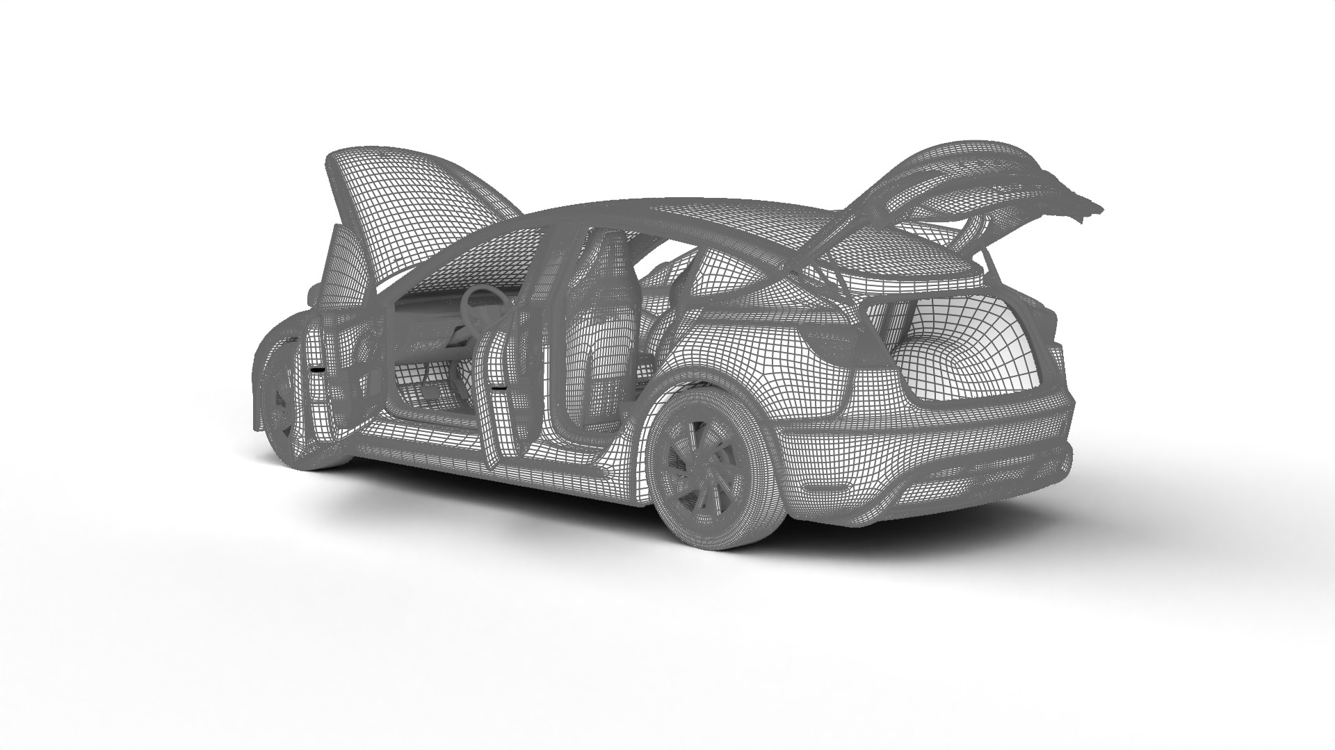 Tesla Model 3 Perfomance 2024 HQ 3d model 3D model_25