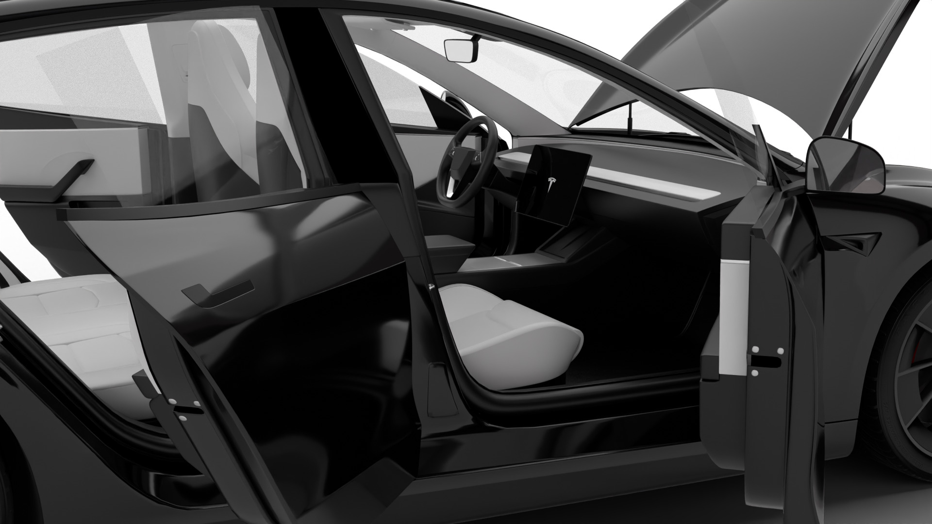 Tesla Model 3 Perfomance 2024 HQ 3d model 3D model_23