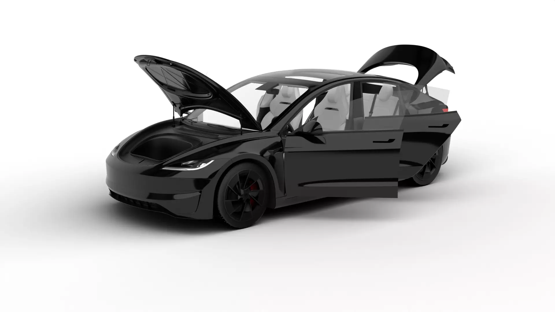 Tesla Model 3 Perfomance 2024 HQ 3d model 3D model_0