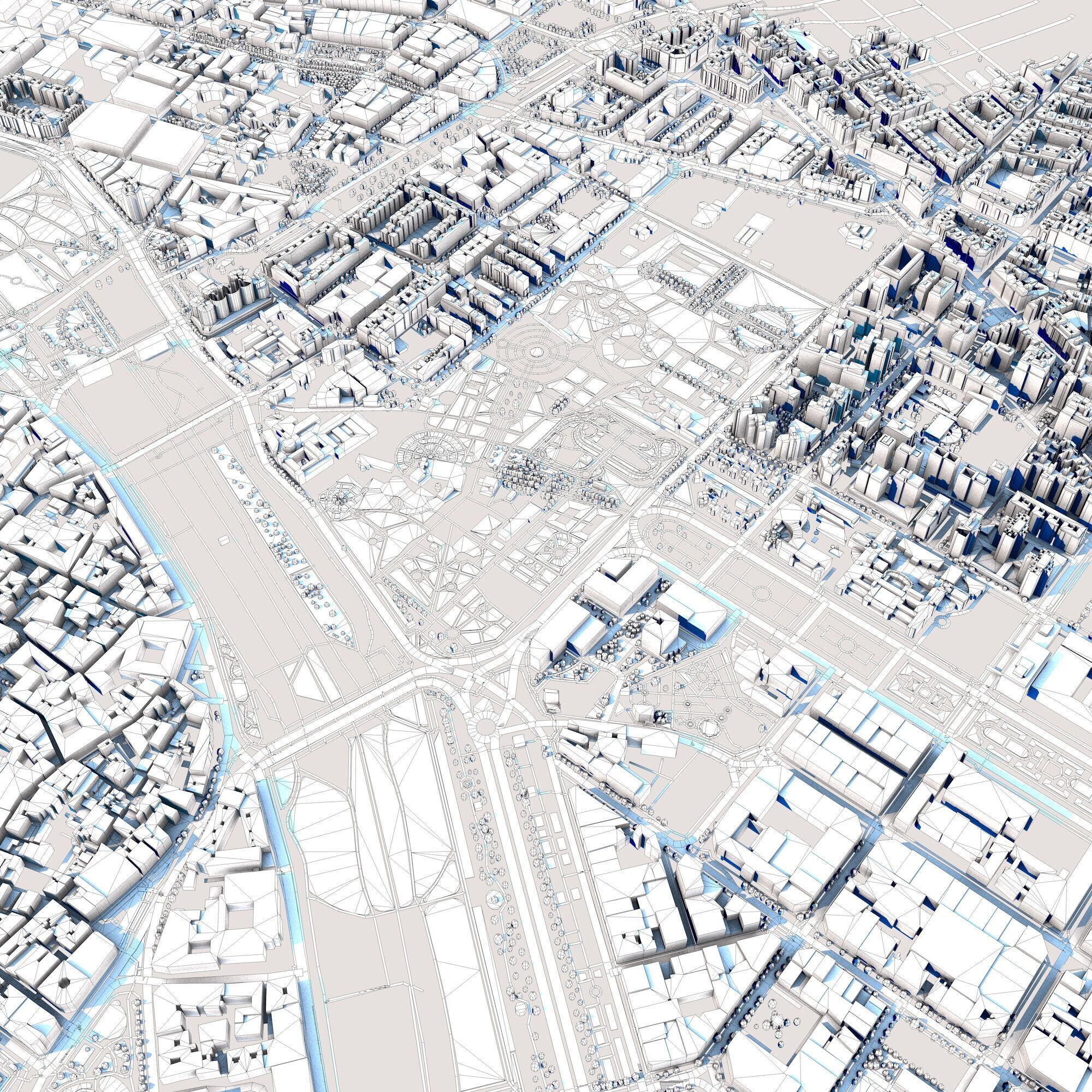 Valencia City Spain  3D model_13