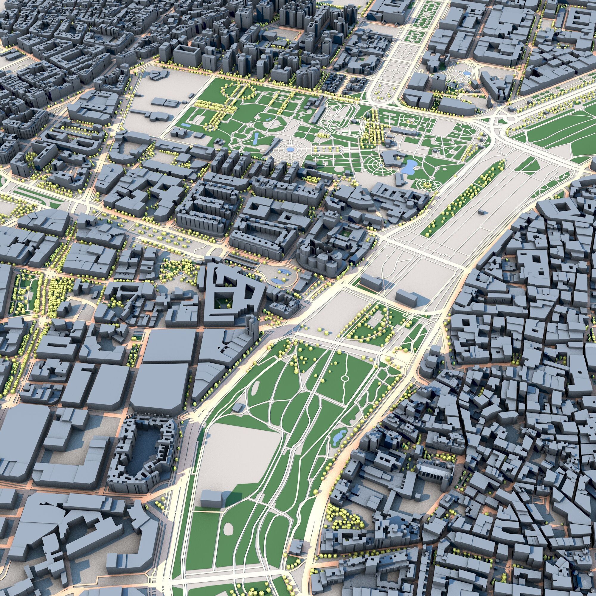 Valencia City Spain  3D model_12