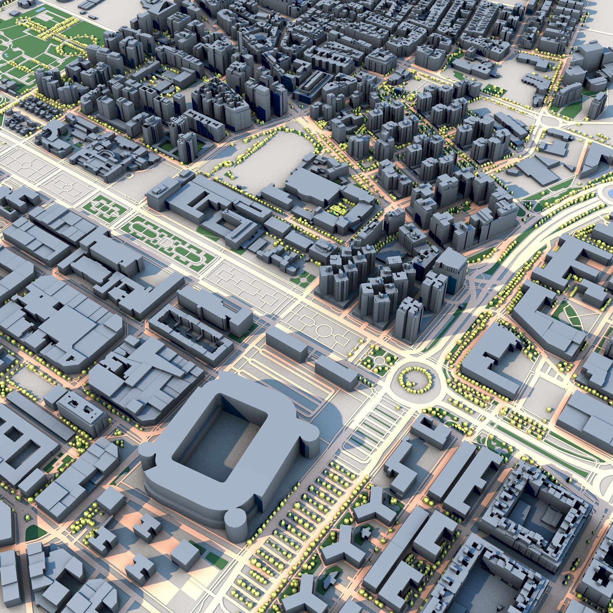 Valencia City Spain  3D model_4