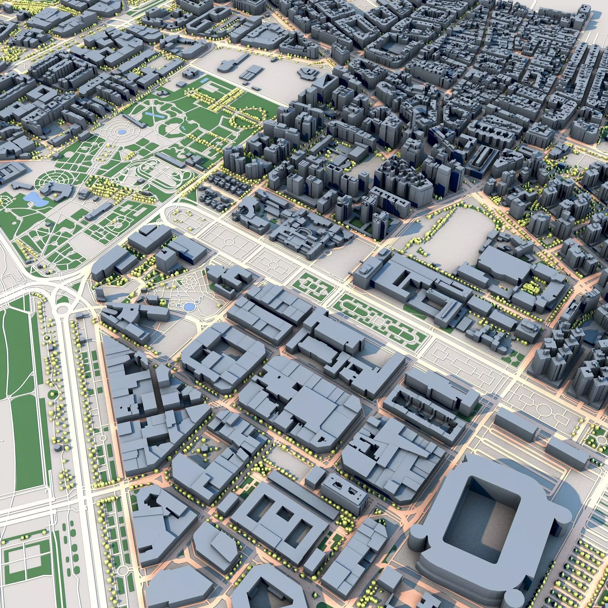 Valencia City Spain  3D model_0