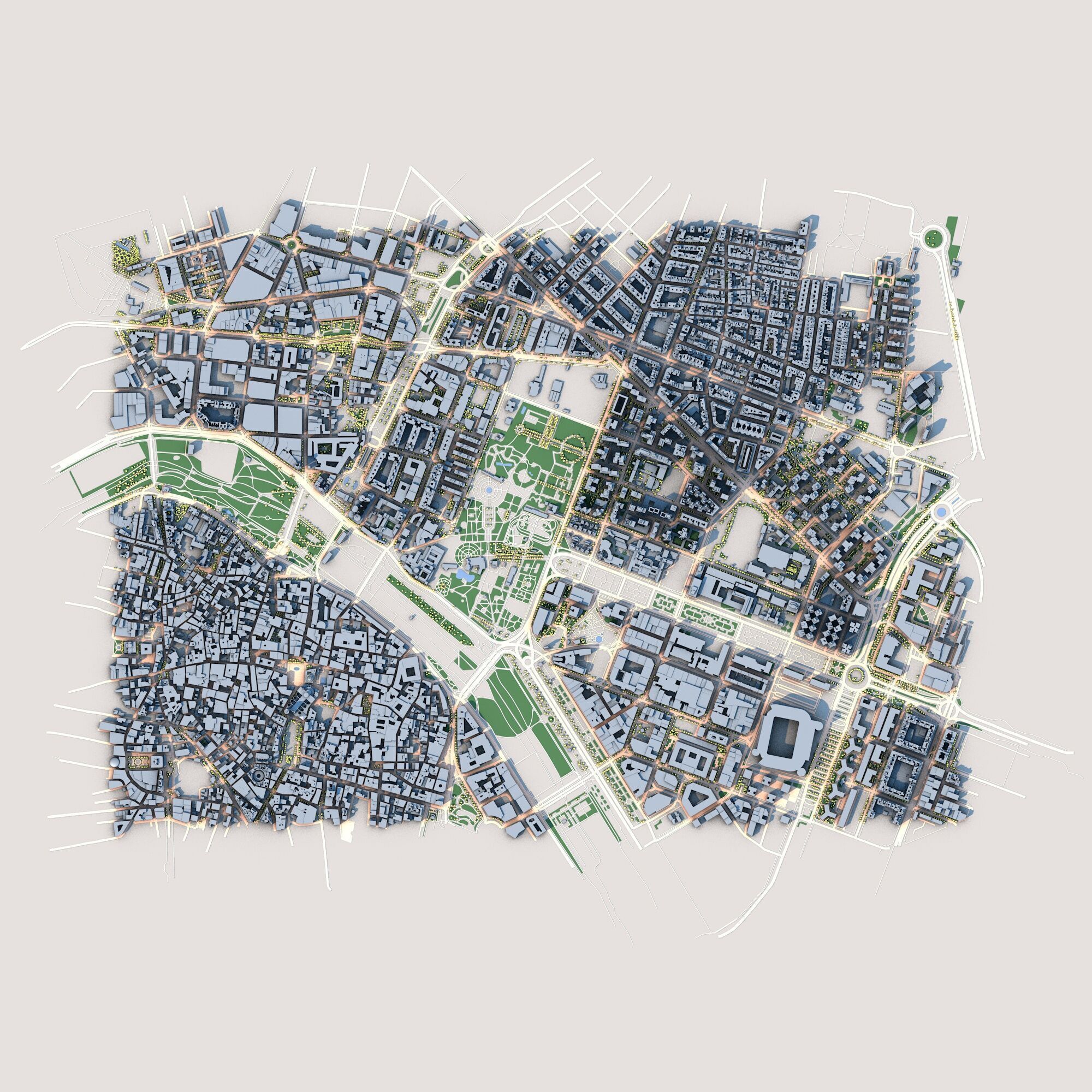 Valencia City Spain  3D model_1