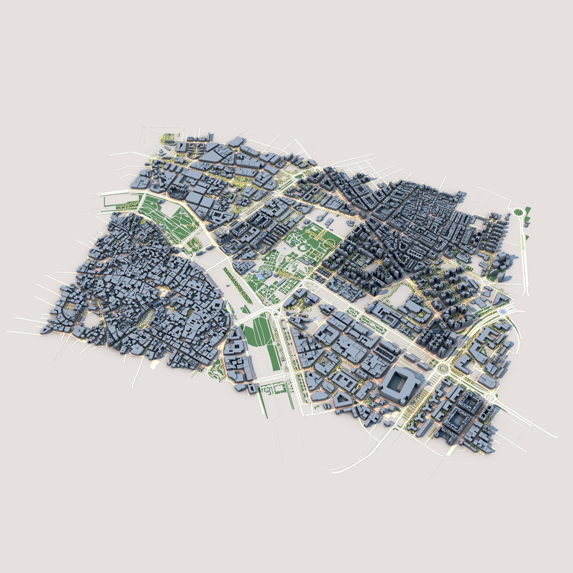 Valencia City Spain  3D model_3