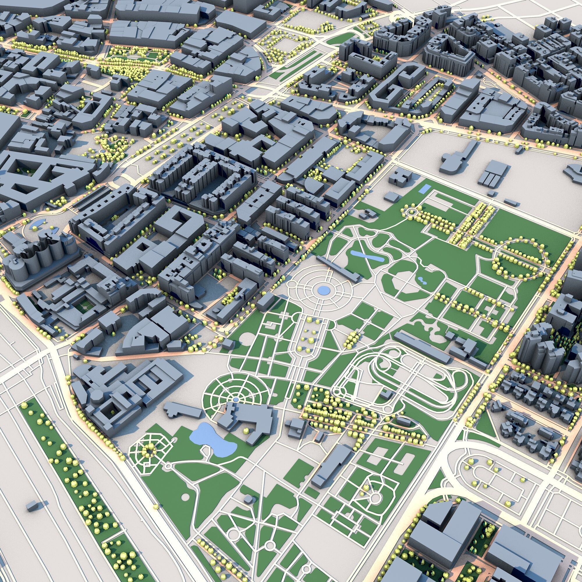 Valencia City Spain  3D model_7
