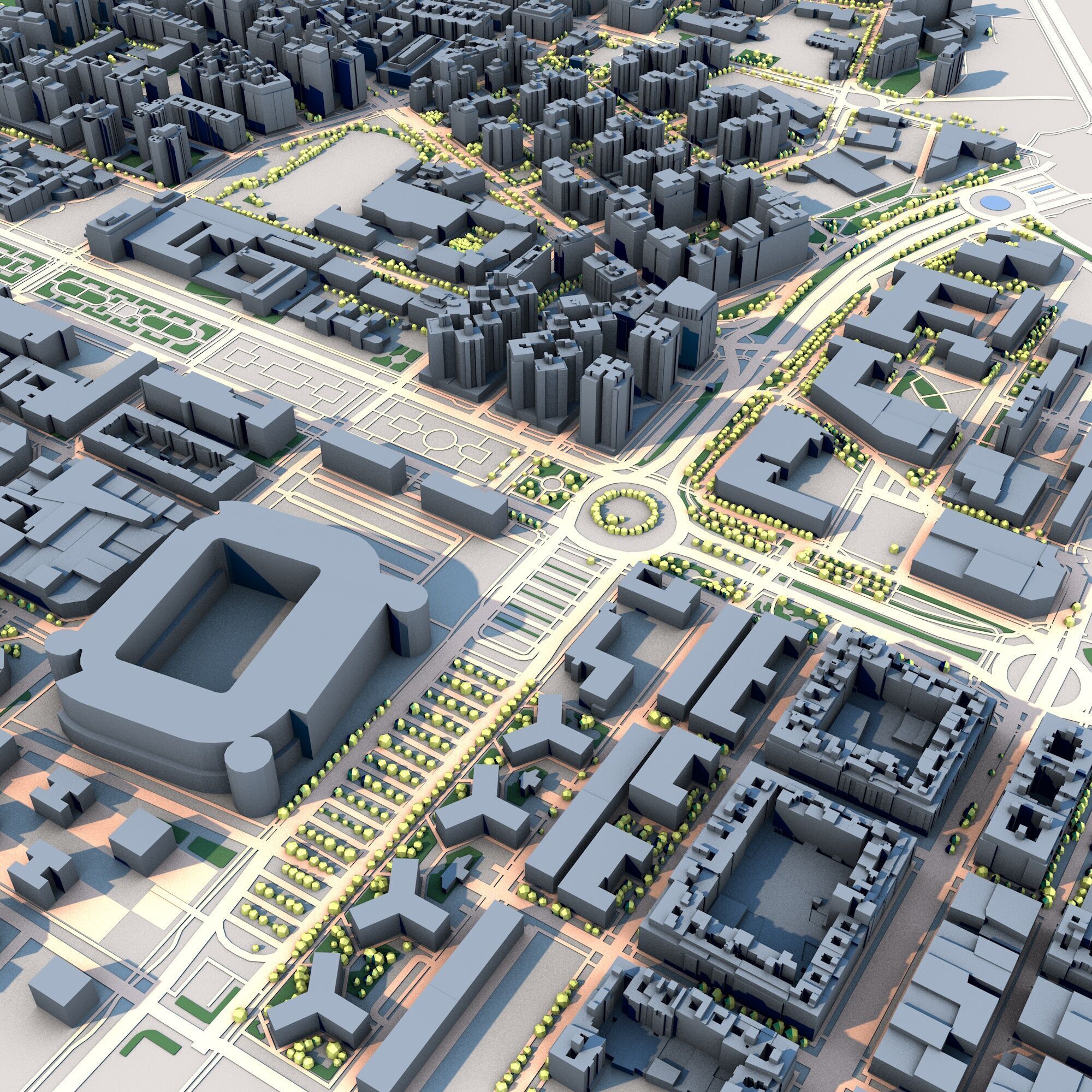 Valencia City Spain  3D model_9