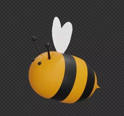 Bee animated stylize bee bee 3d model bee pixar style Low-poly 3D model