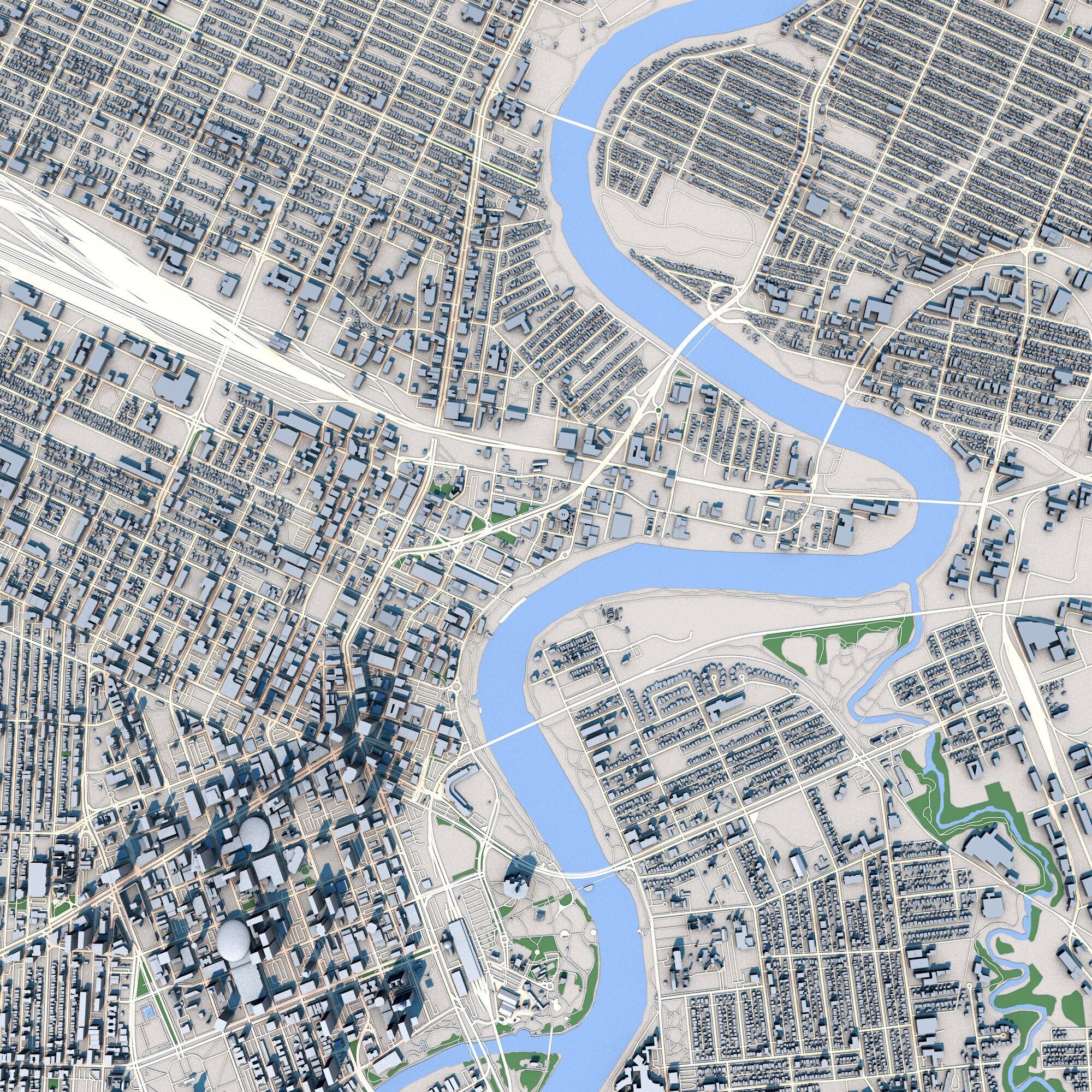 Winnipeg City Canada 3D model_2