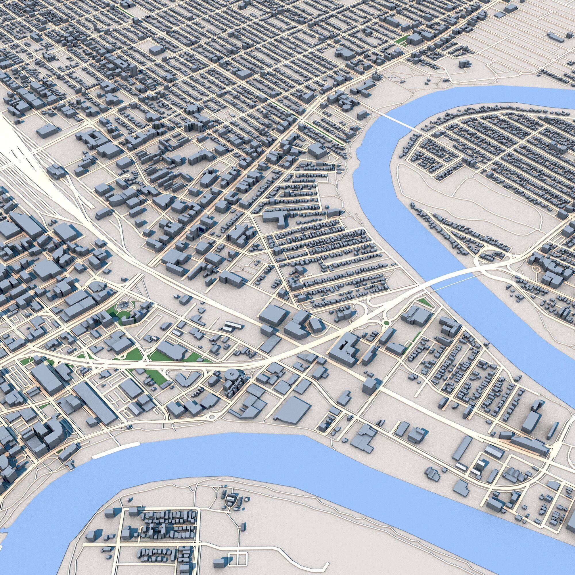 Winnipeg City Canada 3D model_4