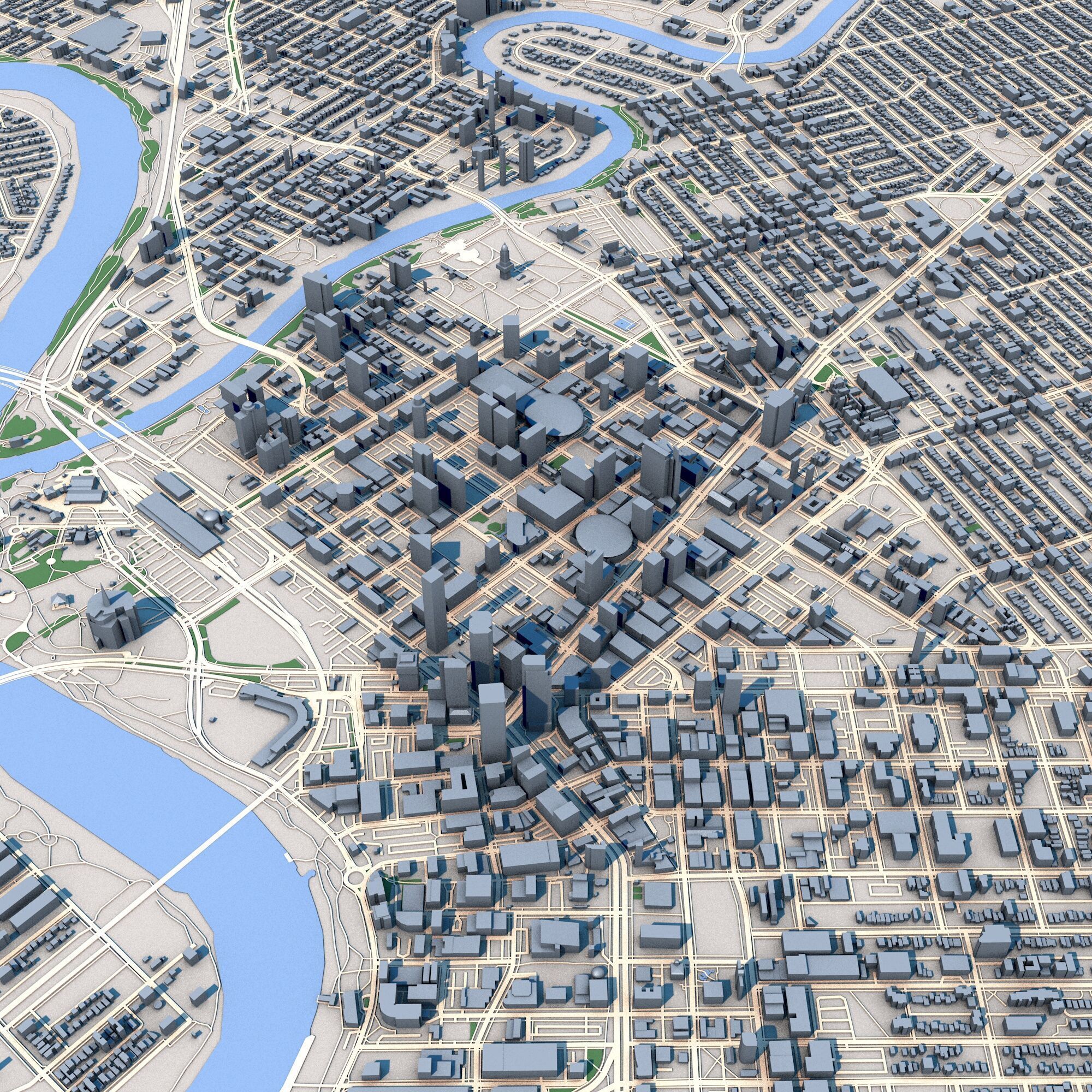 Winnipeg City Canada 3D model_5