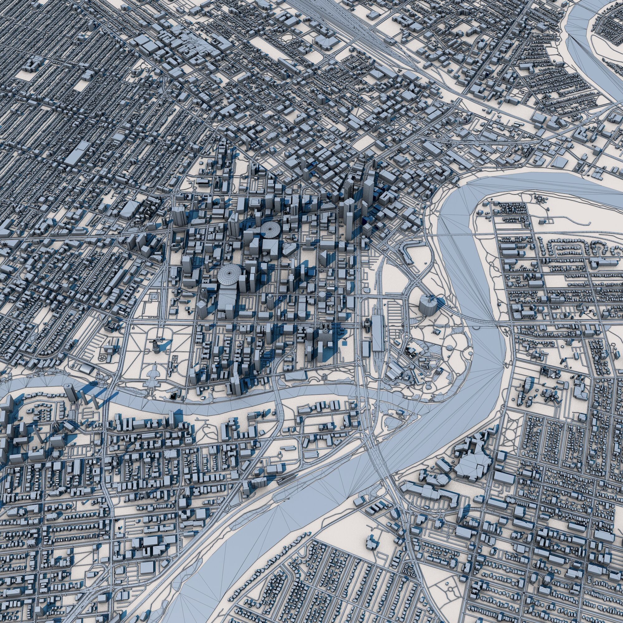 Winnipeg City Canada 3D model_7