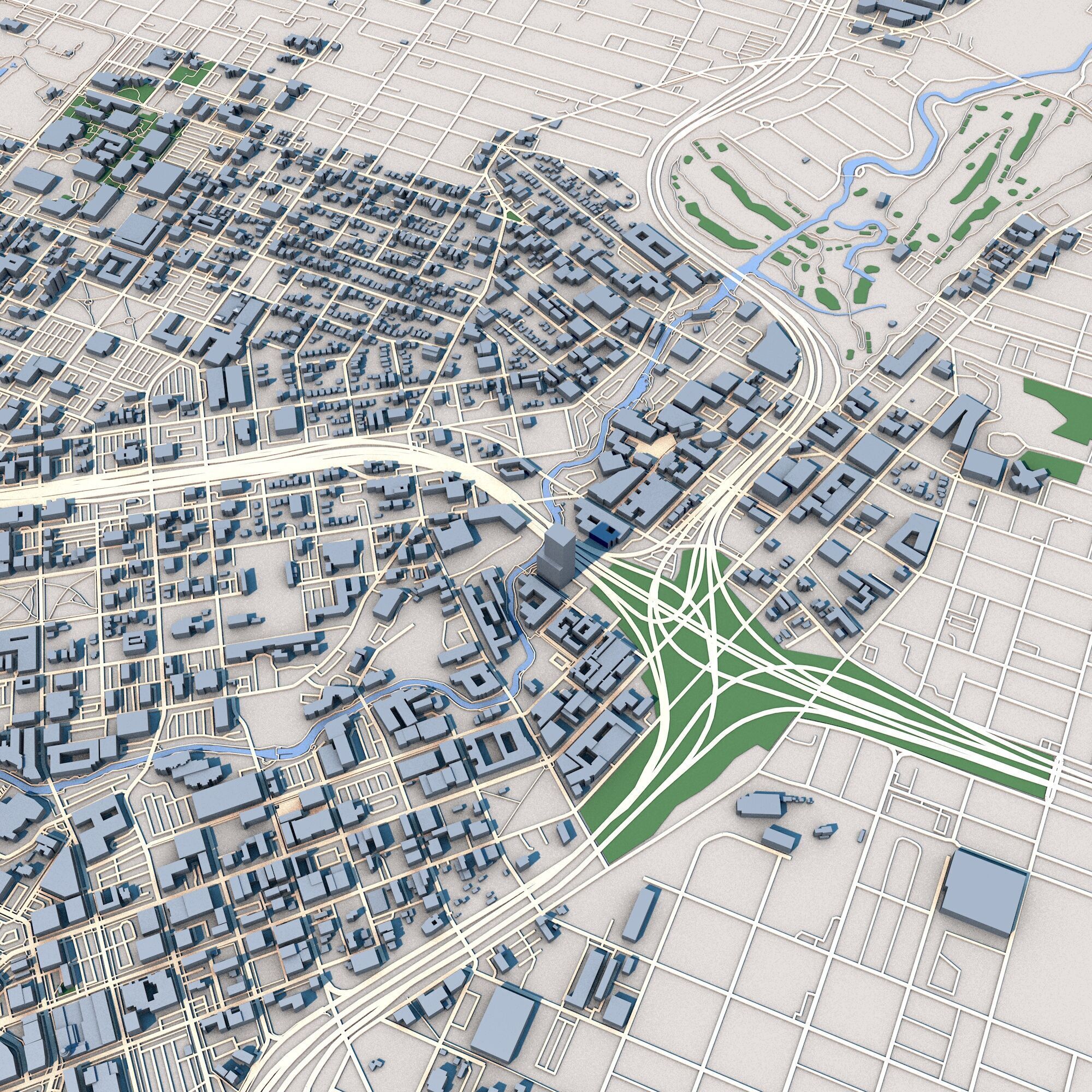 San Antonio City Texas United States 3D model_9