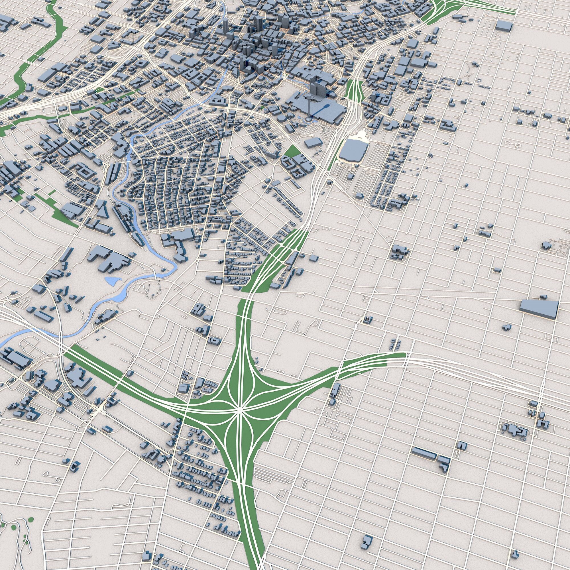 San Antonio City Texas United States 3D model_3