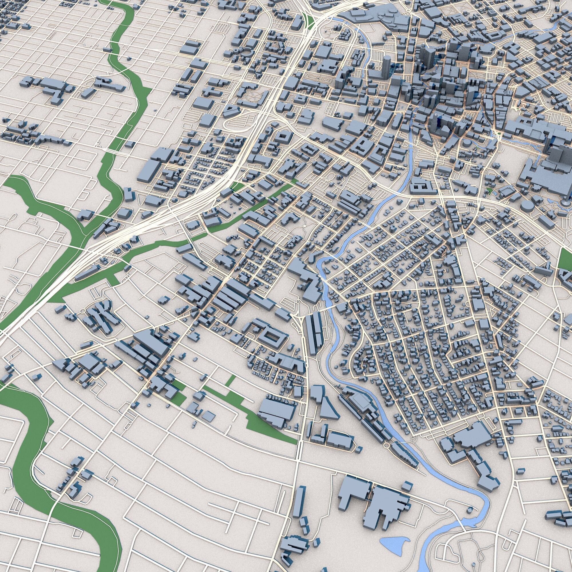 San Antonio City Texas United States 3D model_4