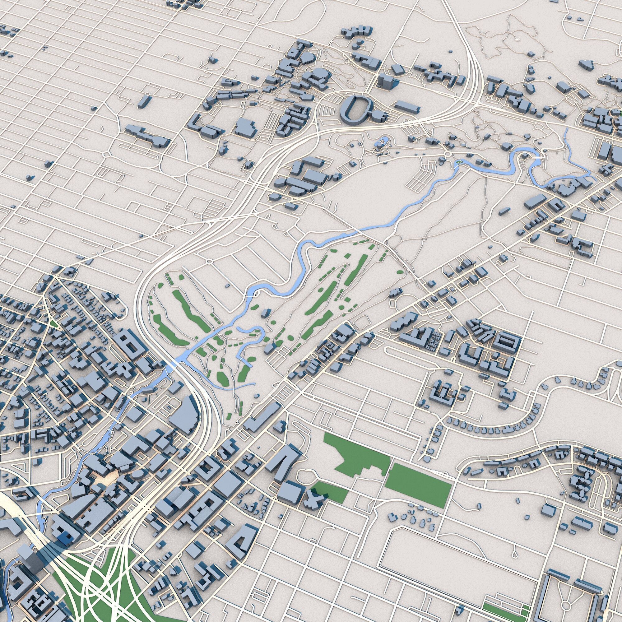 San Antonio City Texas United States 3D model_8