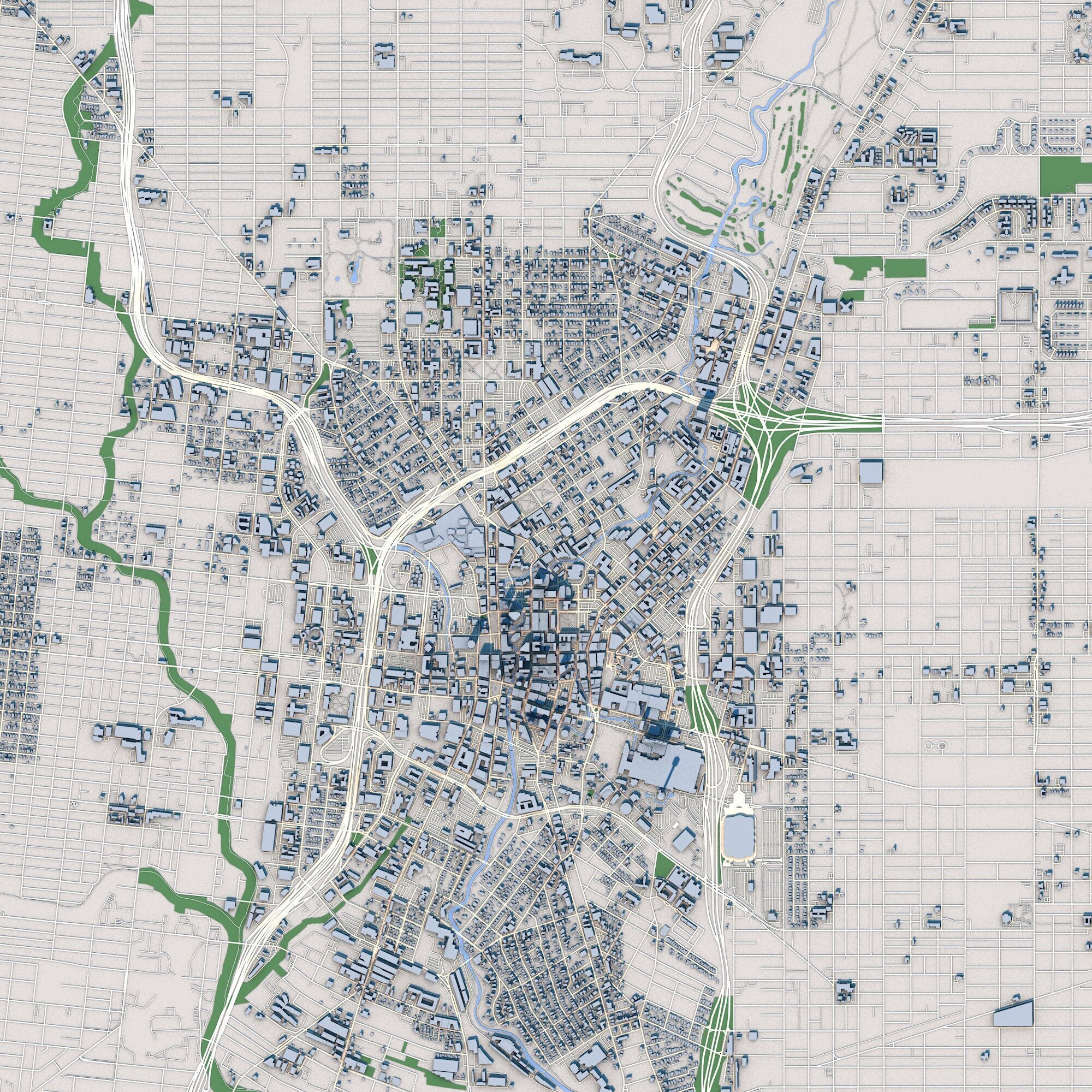 San Antonio City Texas United States 3D model_2
