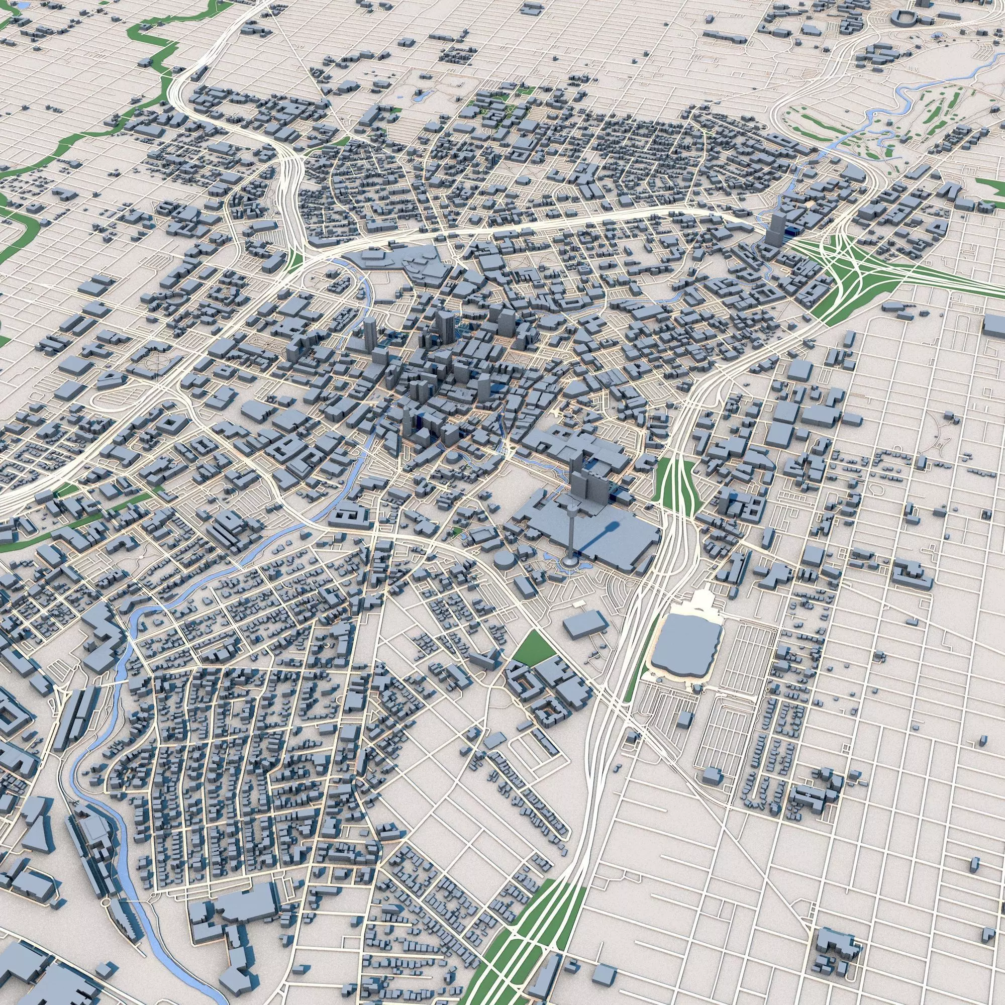 San Antonio City Texas United States 3D model_0