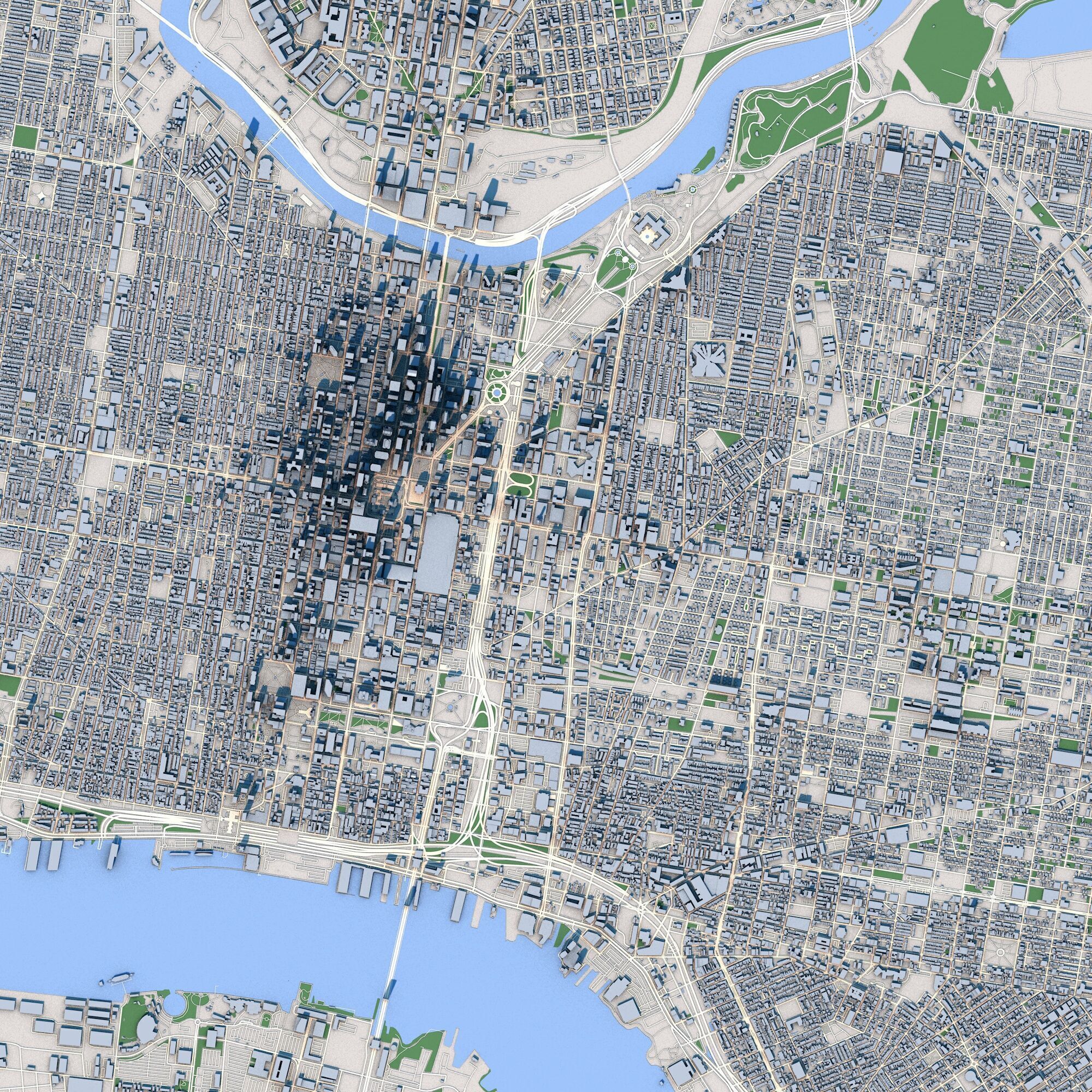Philadelphia City Pennsylvania United States 3D model_2