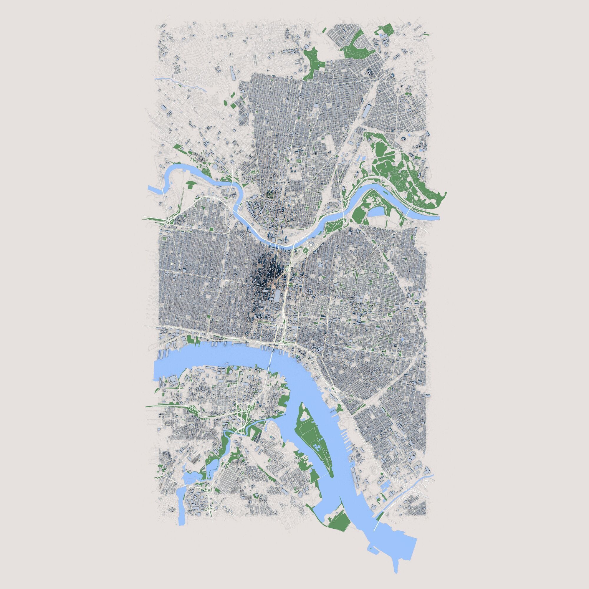 Philadelphia City Pennsylvania United States 3D model_1