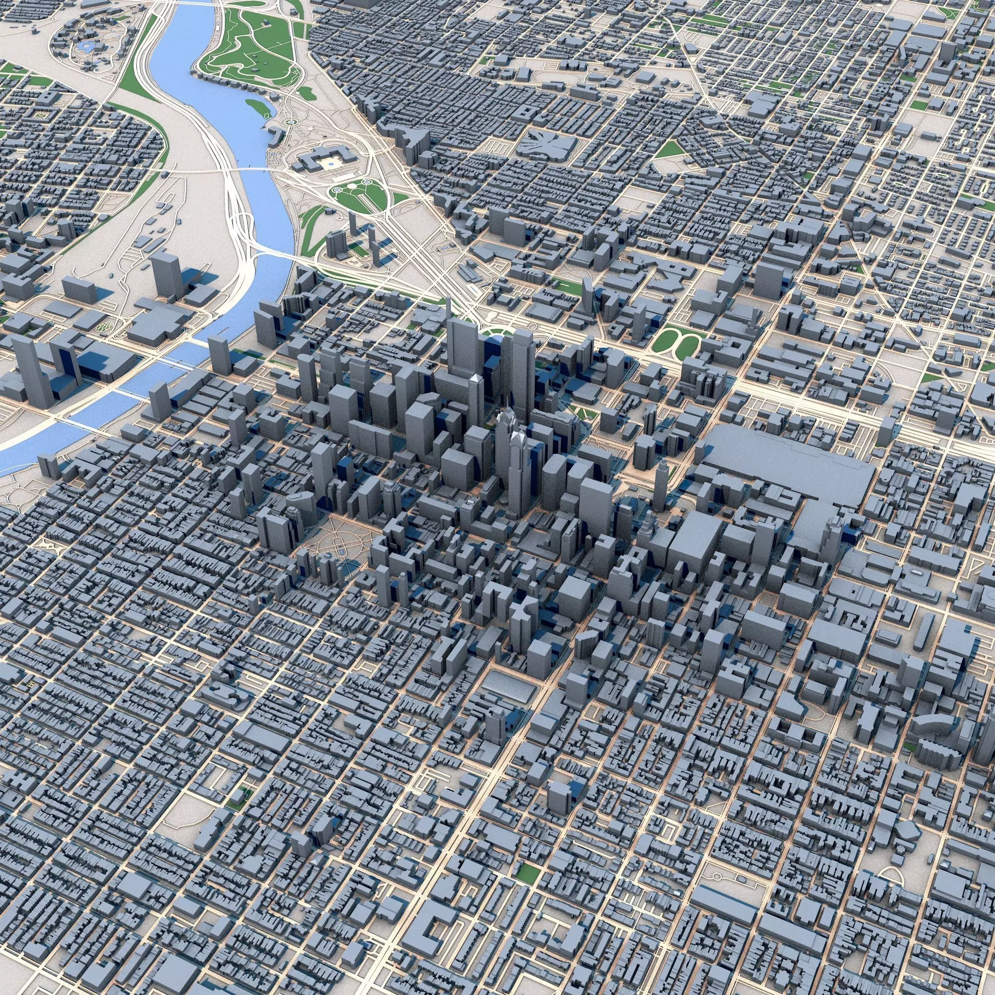 Philadelphia City Pennsylvania United States 3D model_0
