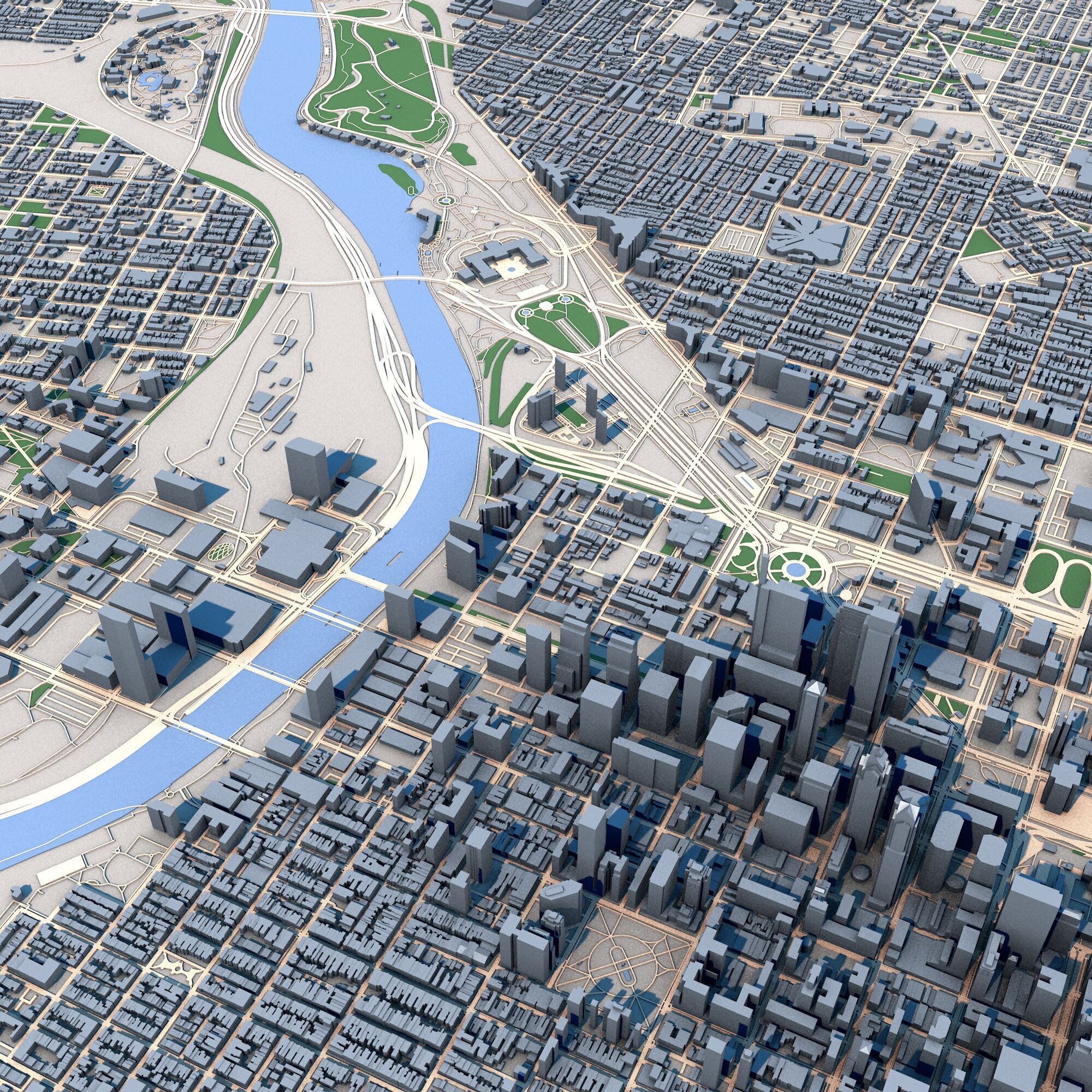 Philadelphia City Pennsylvania United States 3D model_9