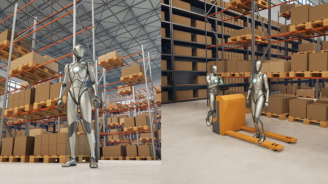 Warehouse Storage Pack Low-poly 3D model 3