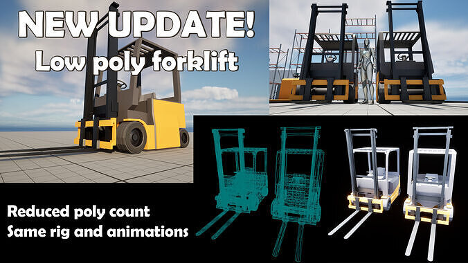 Warehouse Storage Pack Low-poly 3D model 5