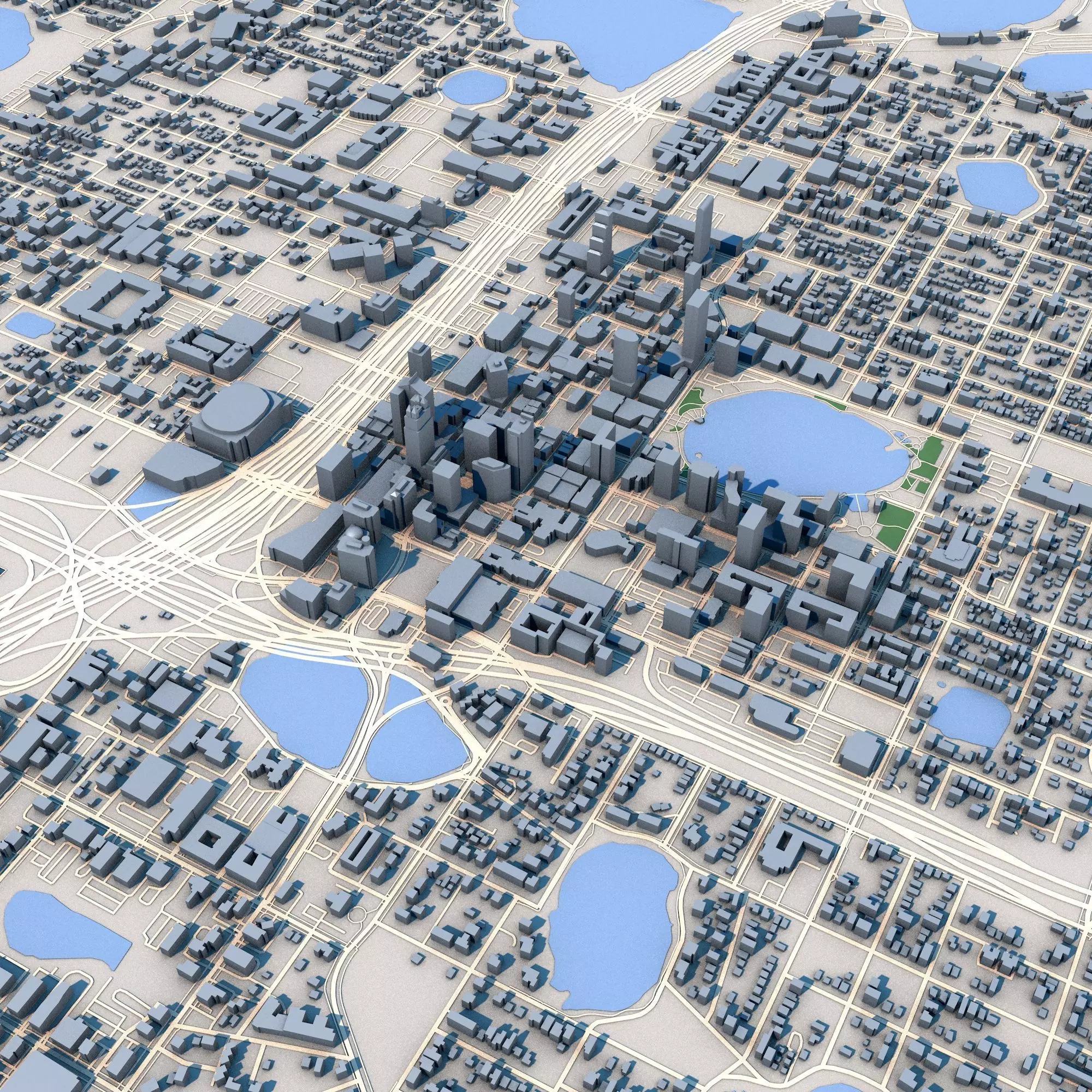 Orlando City Florida 3D model_0