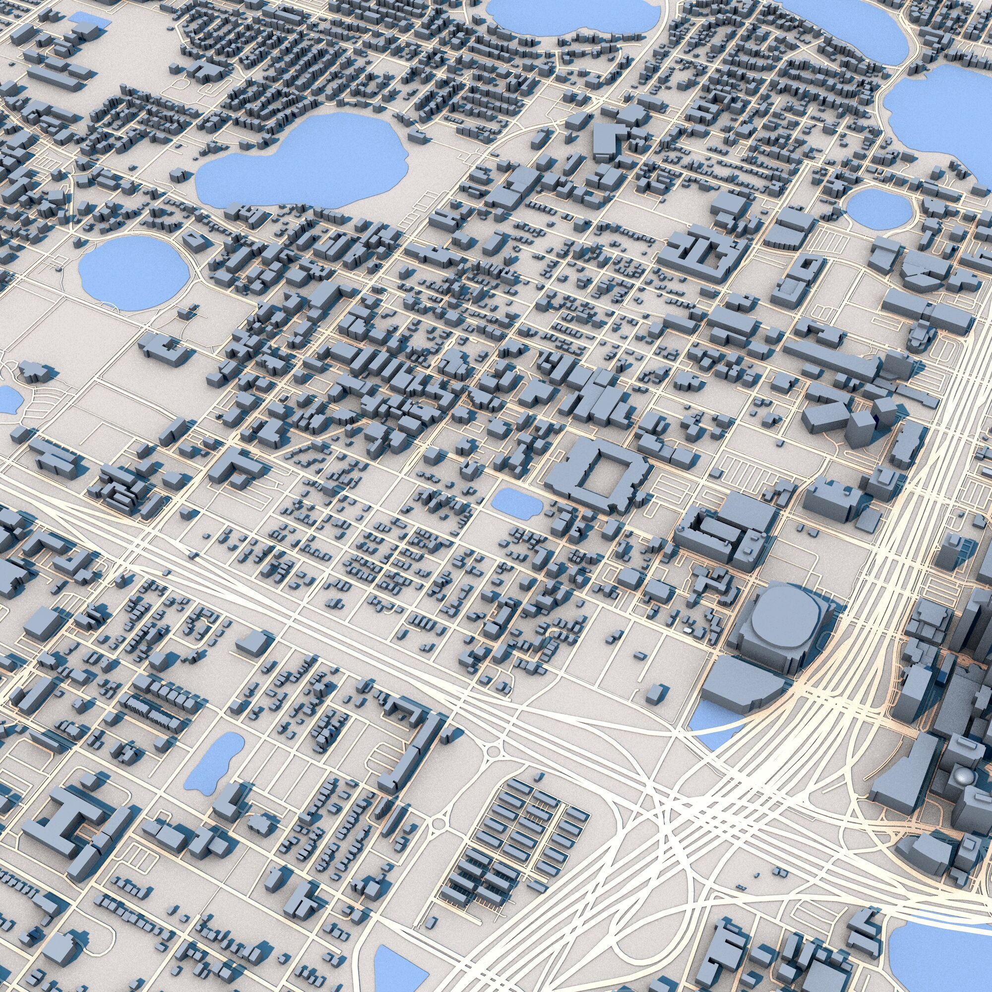 Orlando City Florida 3D model_4