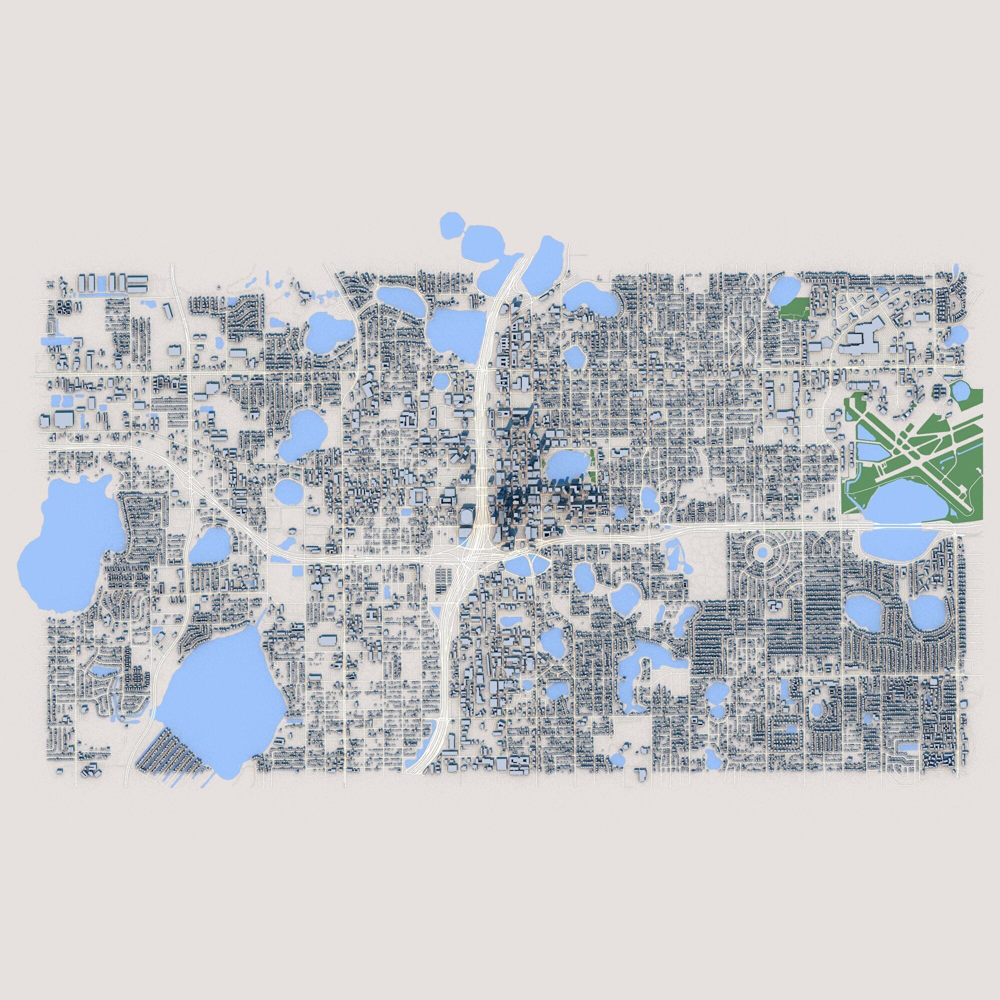 Orlando City Florida 3D model_1