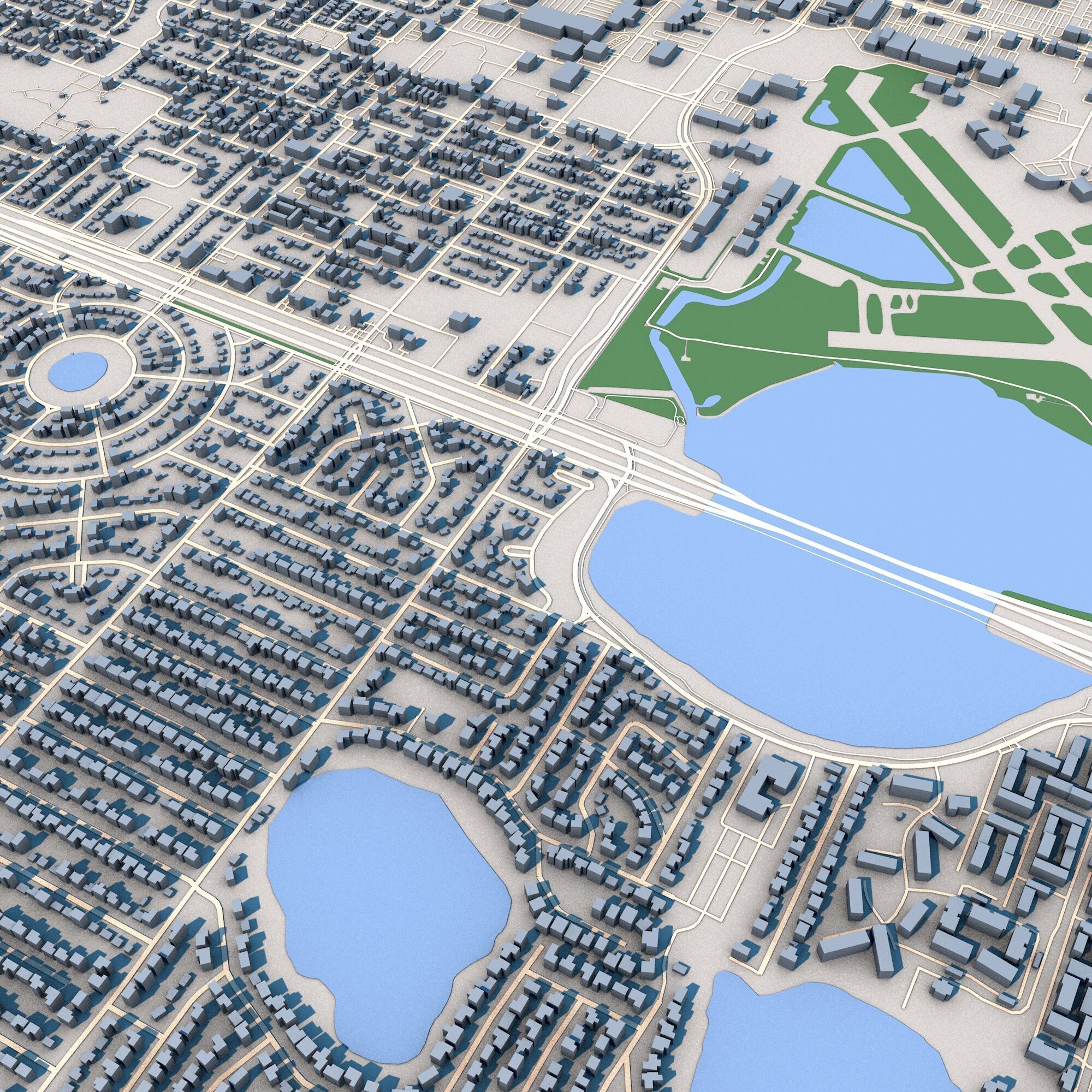Orlando City Florida 3D model_8