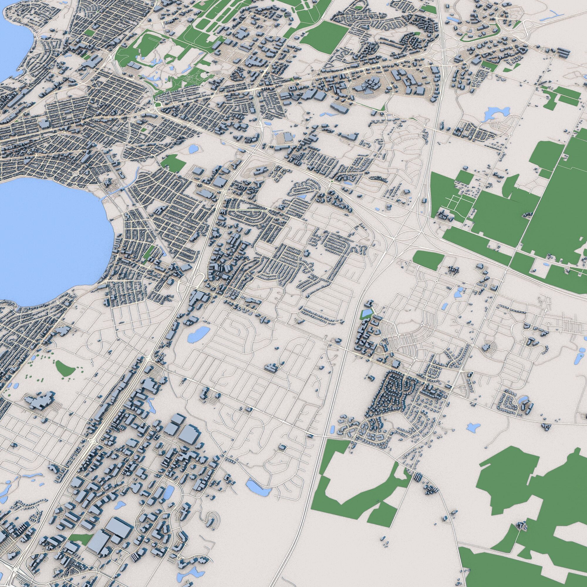 Madison City Wisconsin 3D model_8