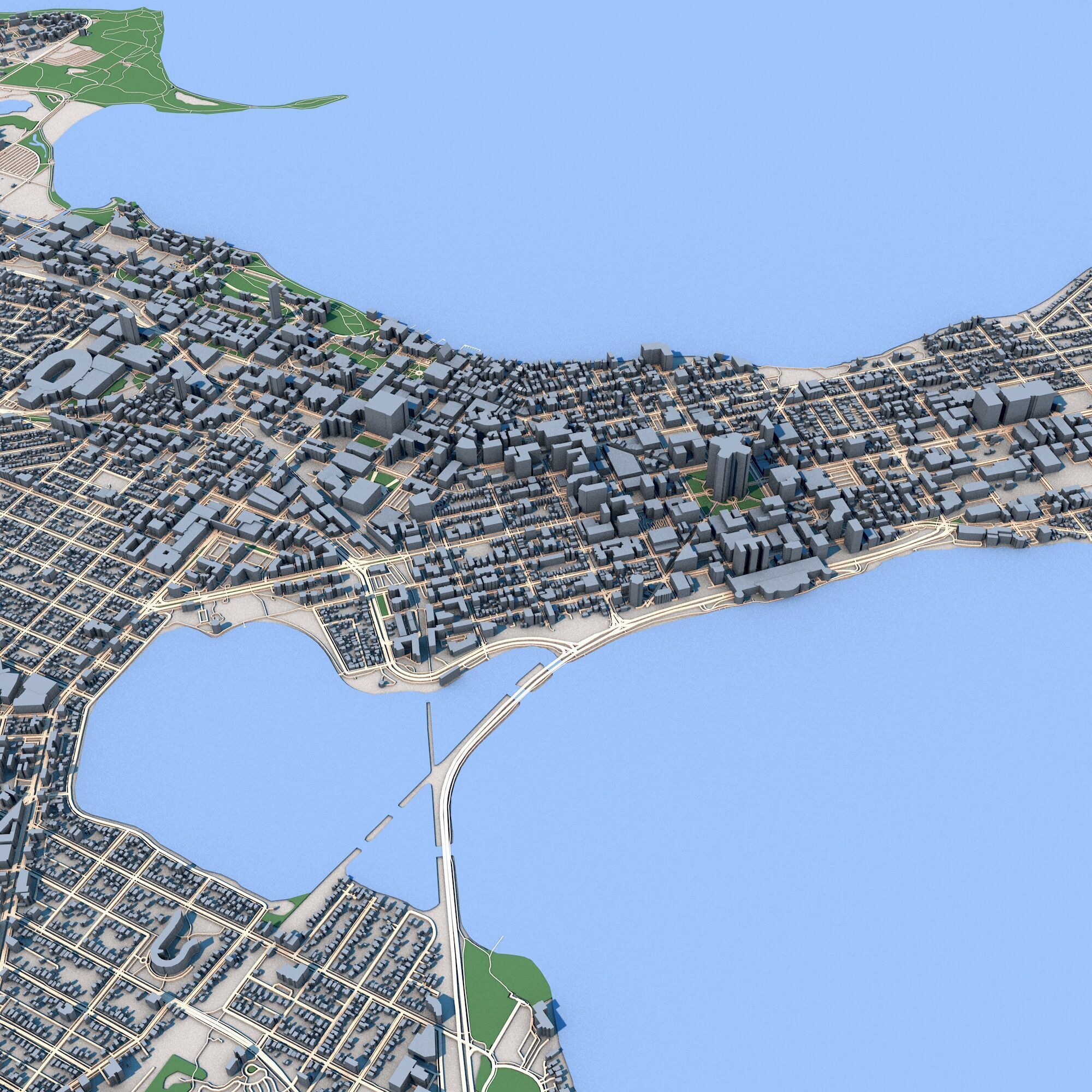 Madison City Wisconsin 3D model_9